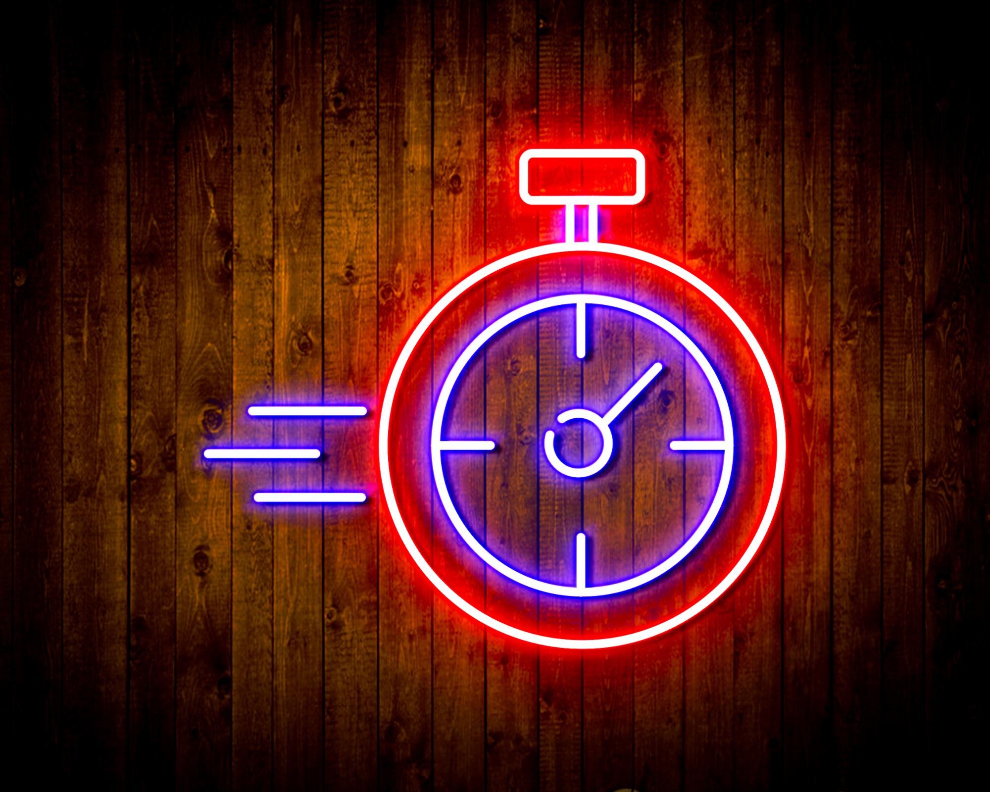 Stop Watch LED Neon Sign Wall Light