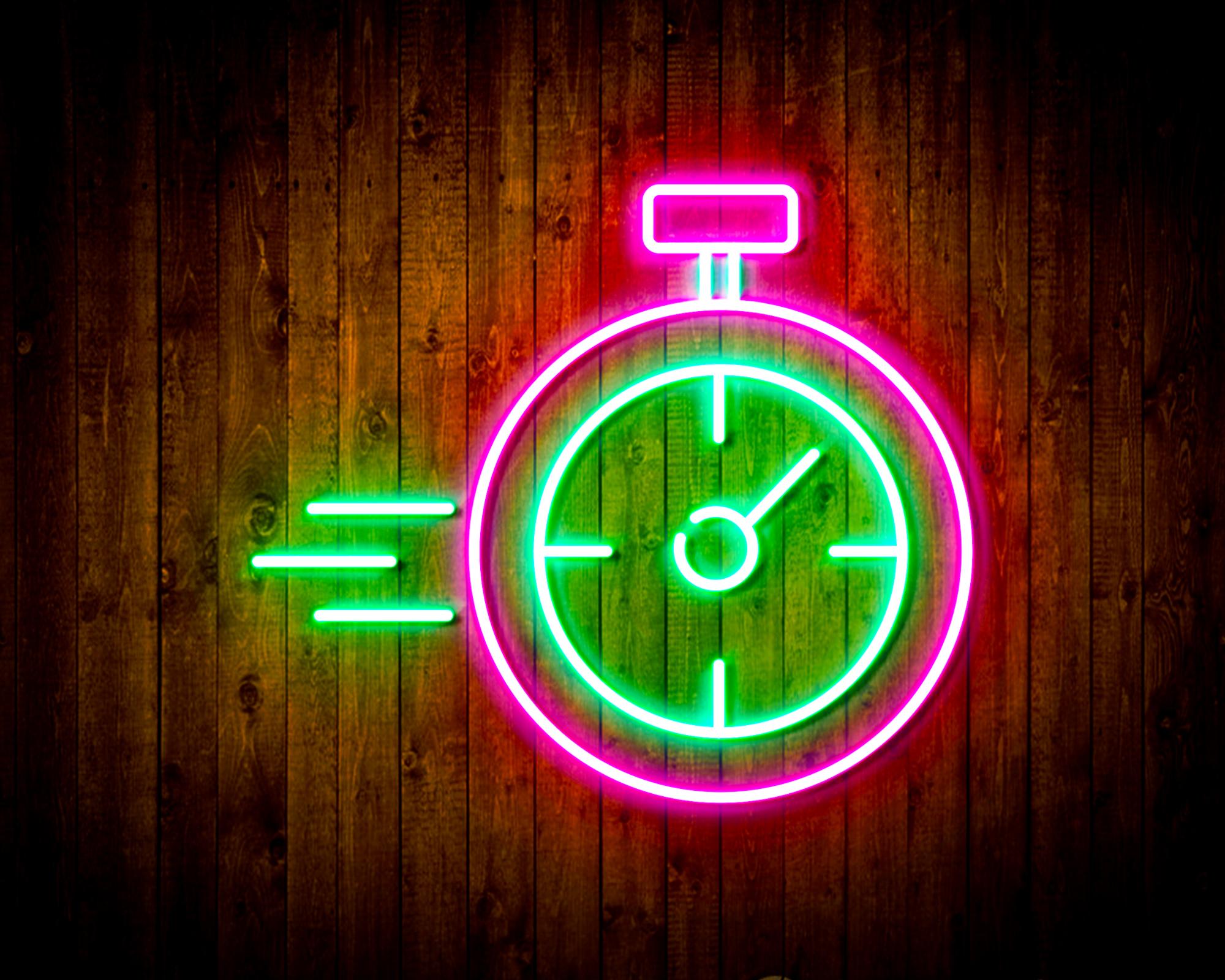 Stop Watch LED Neon Sign Wall Light