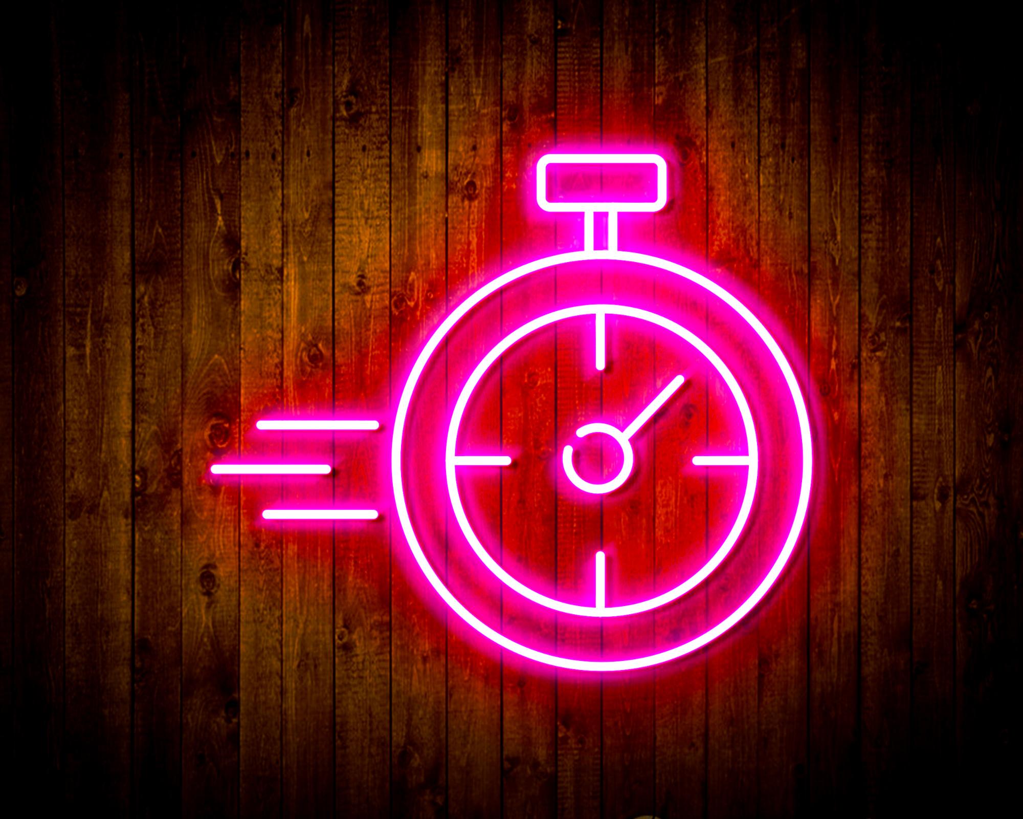 Stop Watch LED Neon Sign Wall Light