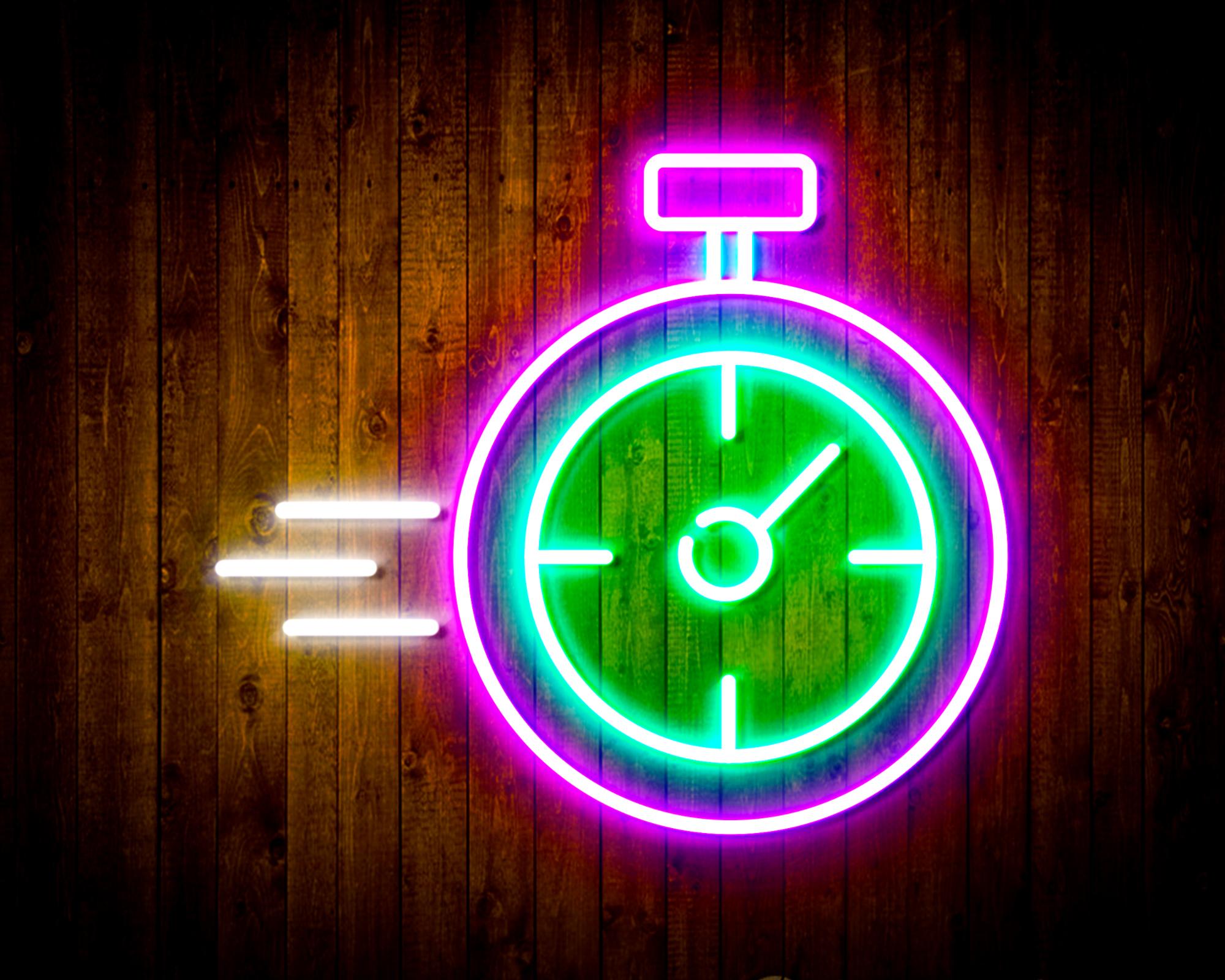 Stop Watch LED Neon Sign Wall Light