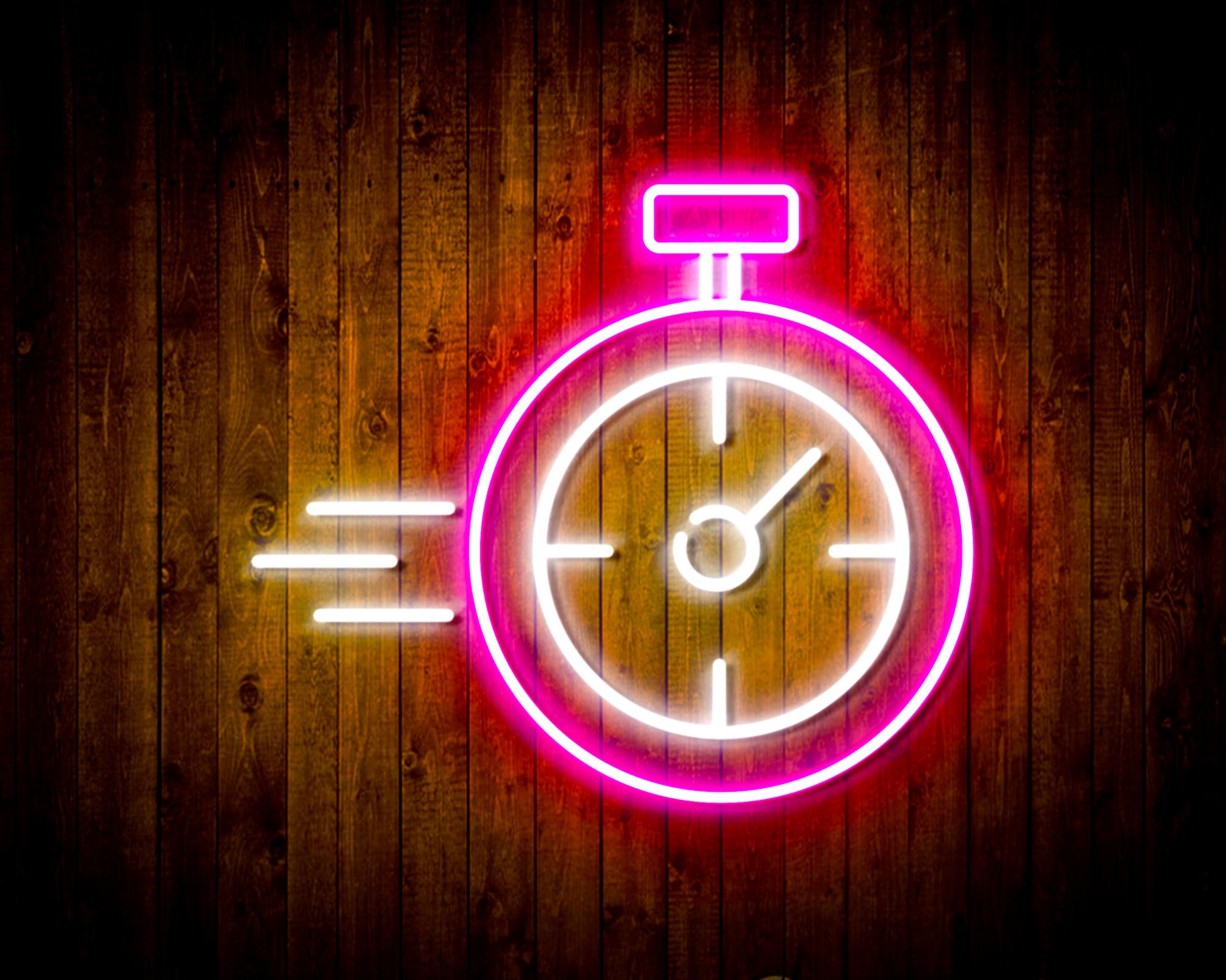 Stop Watch LED Neon Sign Wall Light