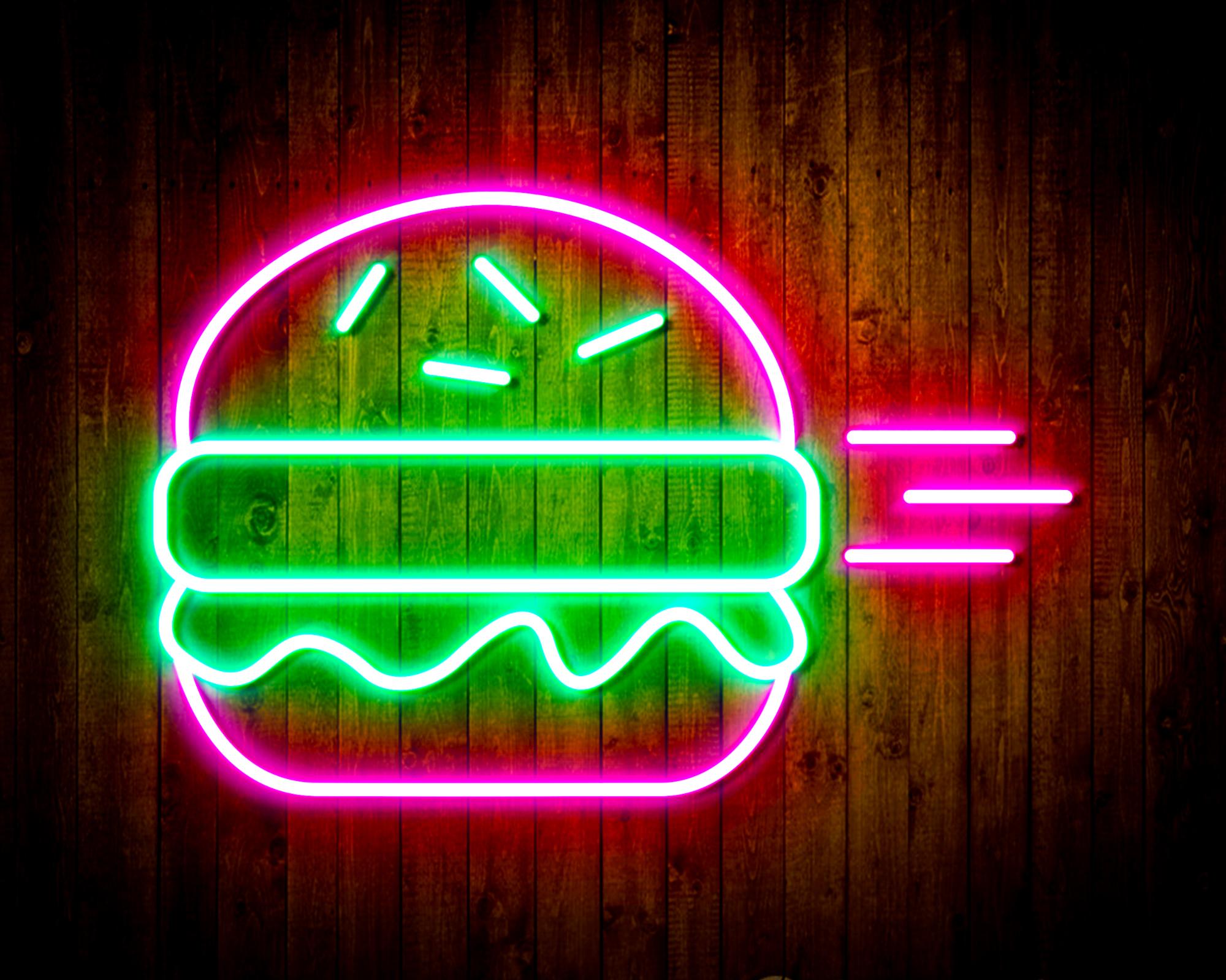 Hamburger LED Neon Sign Wall Light