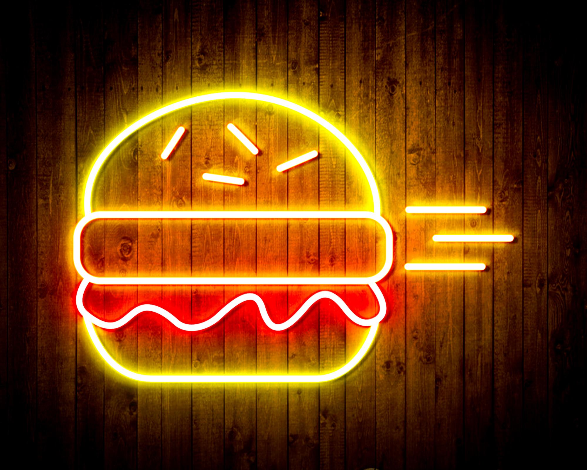Hamburger LED Neon Sign Wall Light