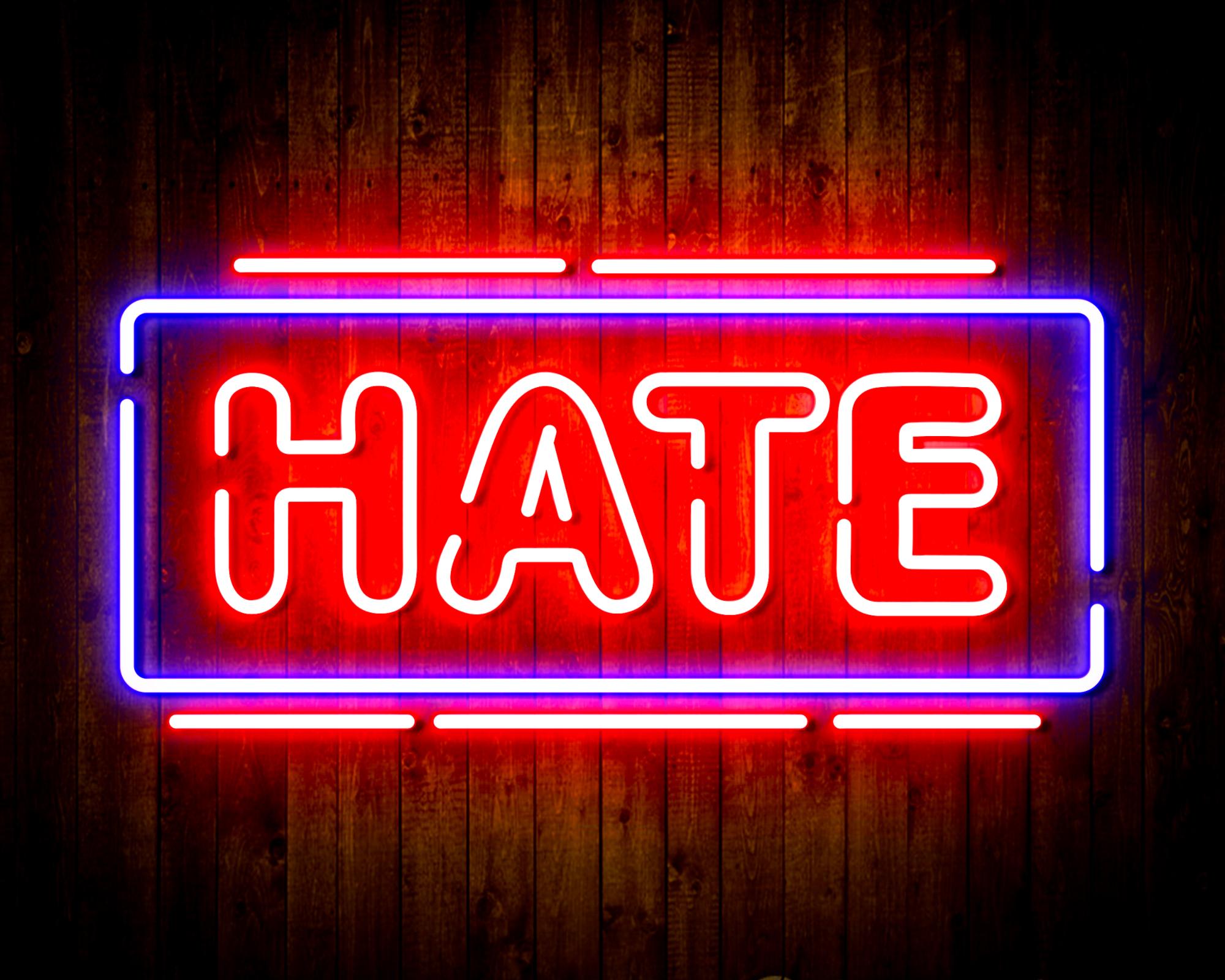 Hate LED Neon Sign Wall Light