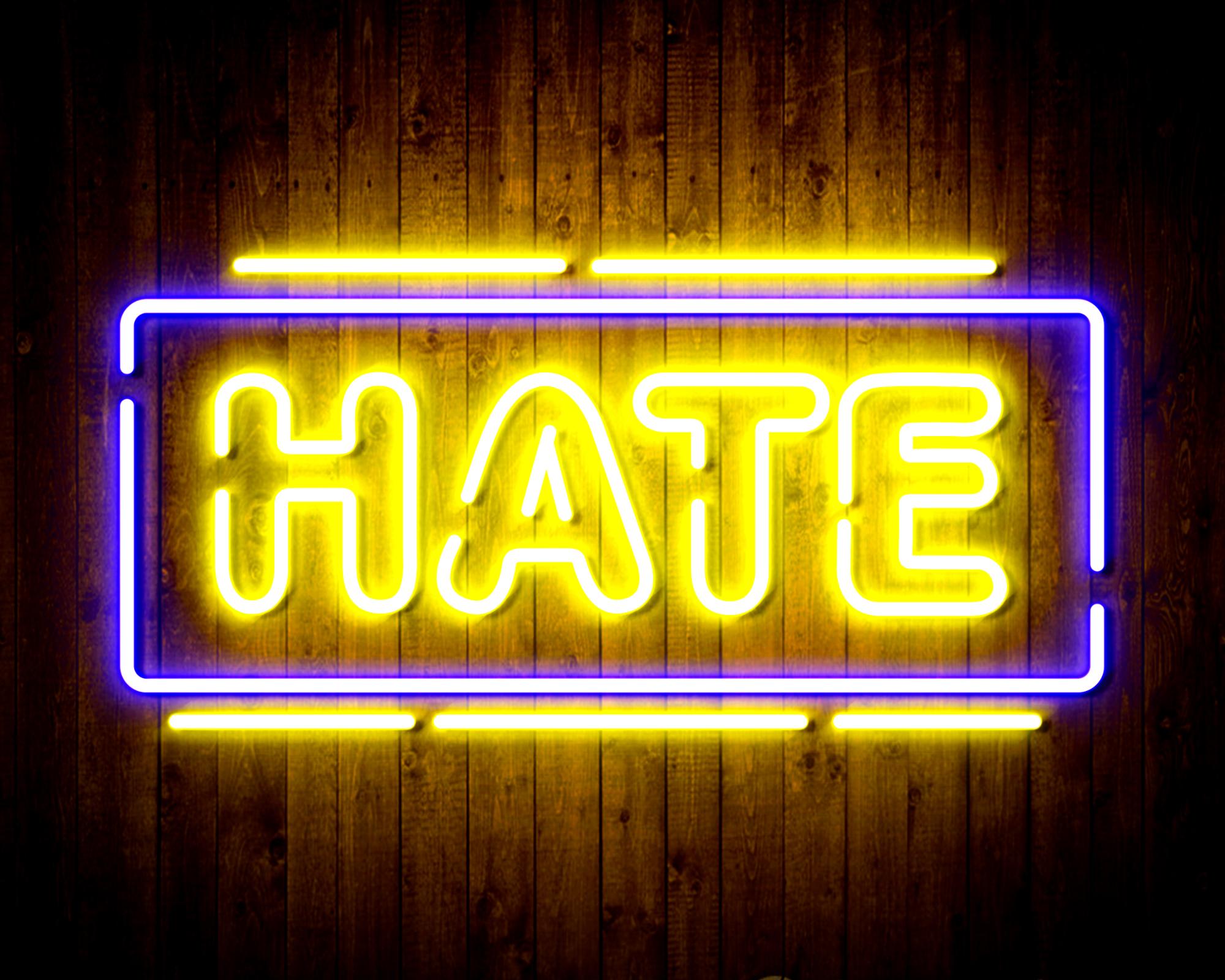 Hate LED Neon Sign Wall Light