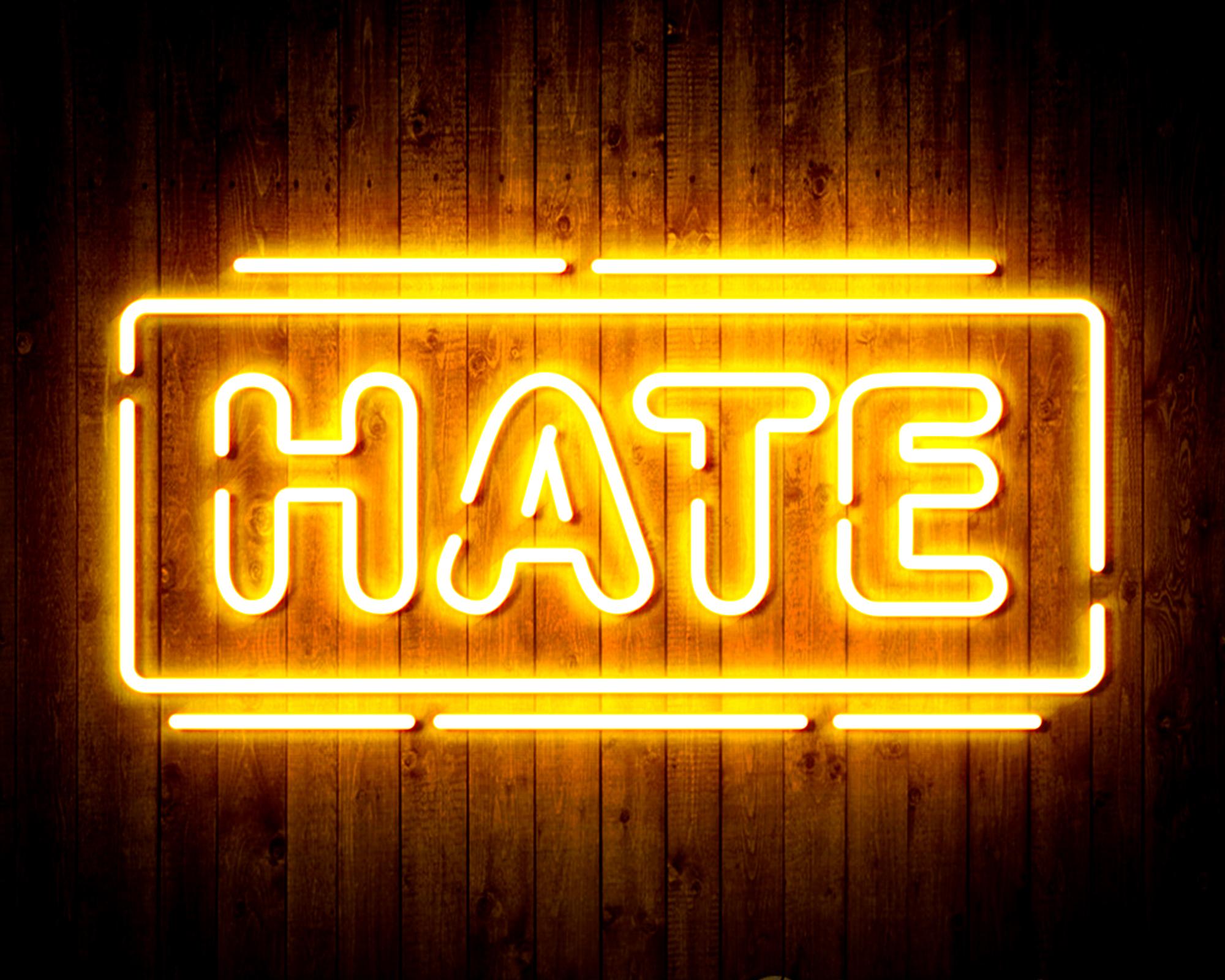 Hate LED Neon Sign Wall Light