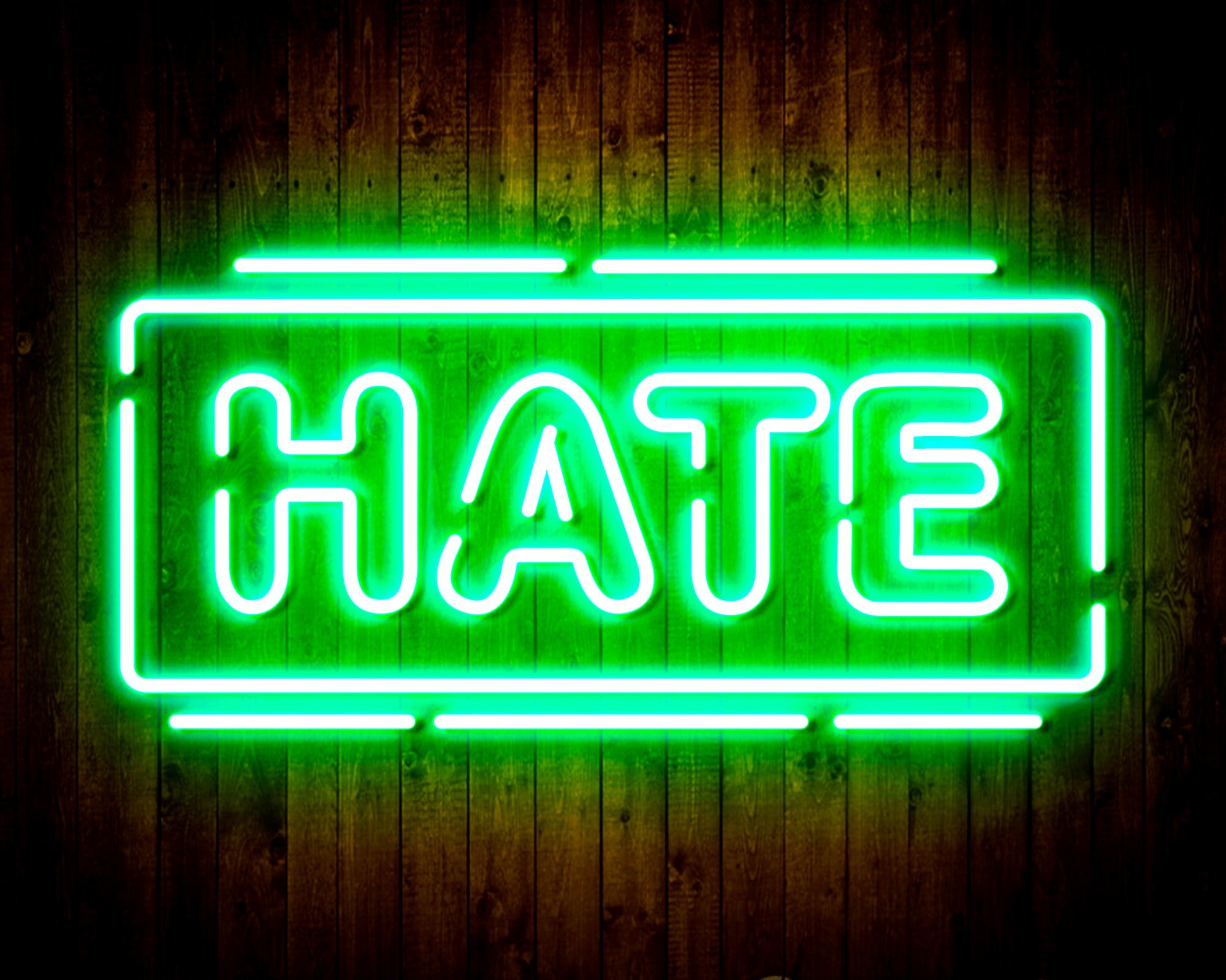 Hate LED Neon Sign Wall Light