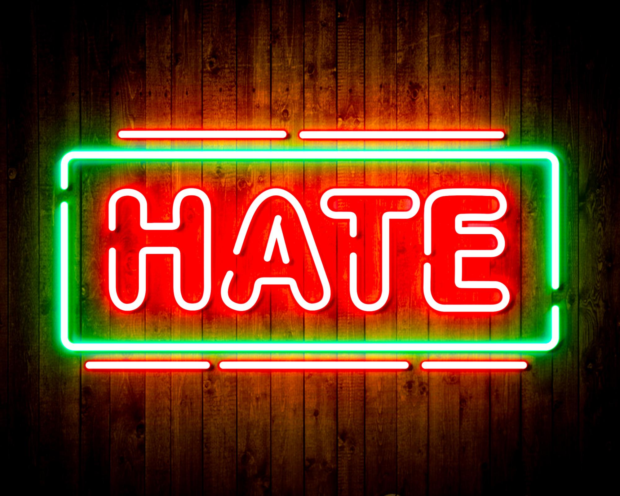 Hate LED Neon Sign Wall Light