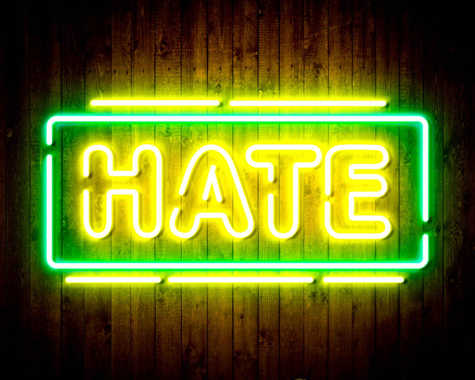 Hate LED Neon Sign Wall Light