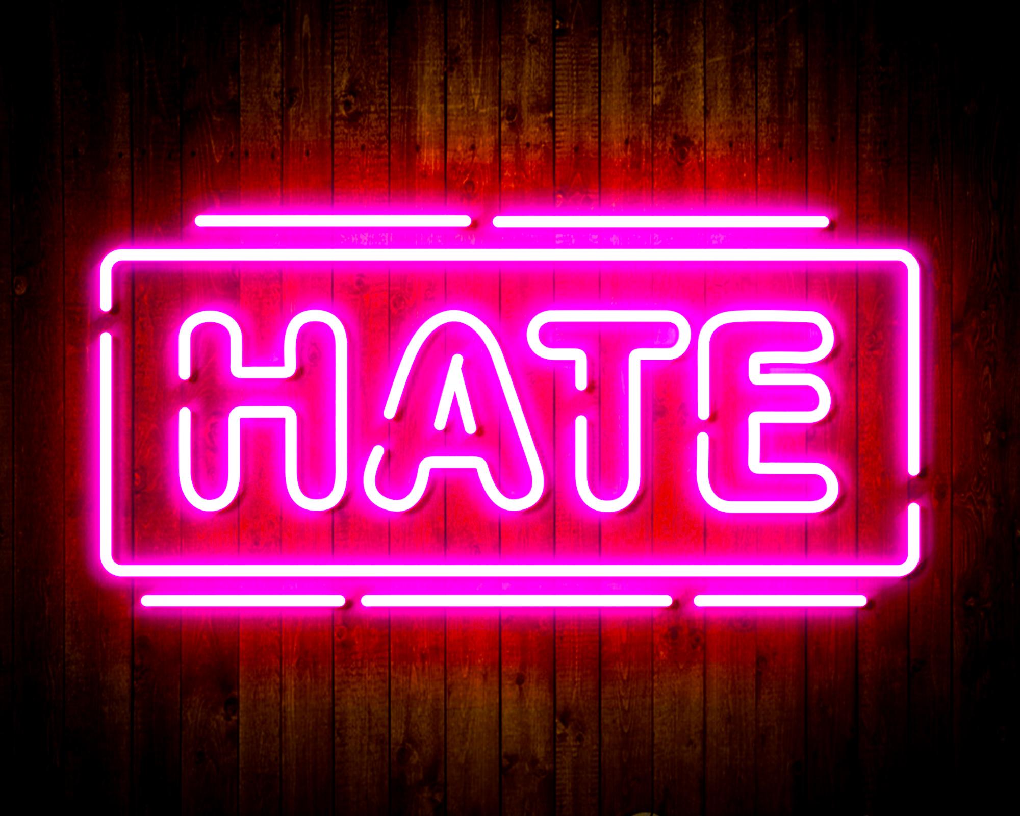 Hate LED Neon Sign Wall Light