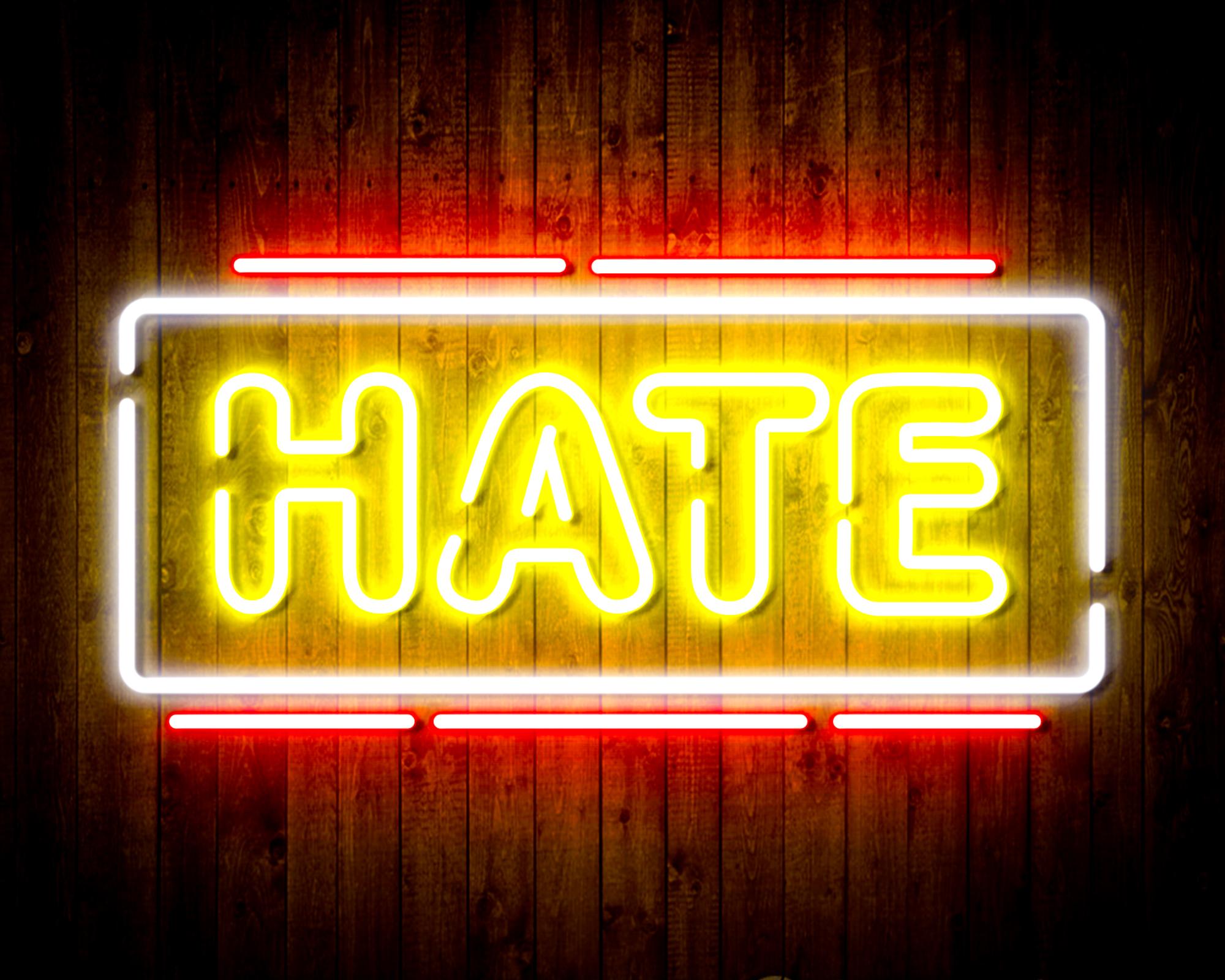 Hate LED Neon Sign Wall Light