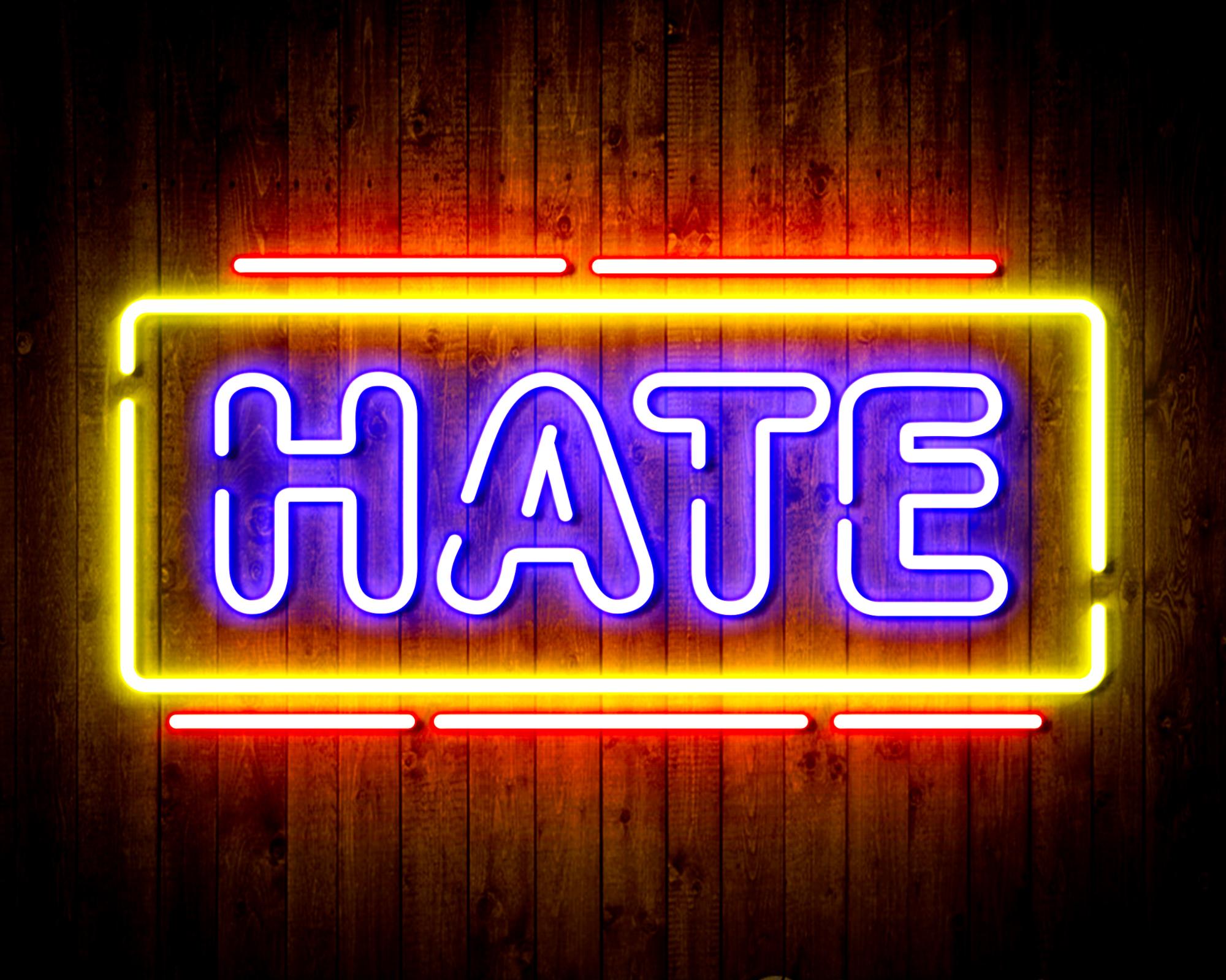 Hate LED Neon Sign Wall Light