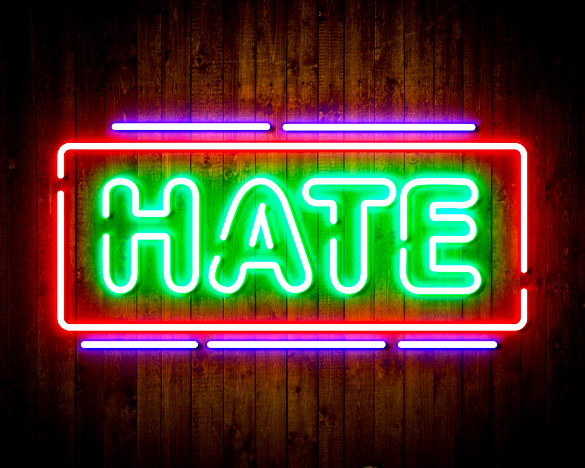 Hate LED Neon Sign Wall Light