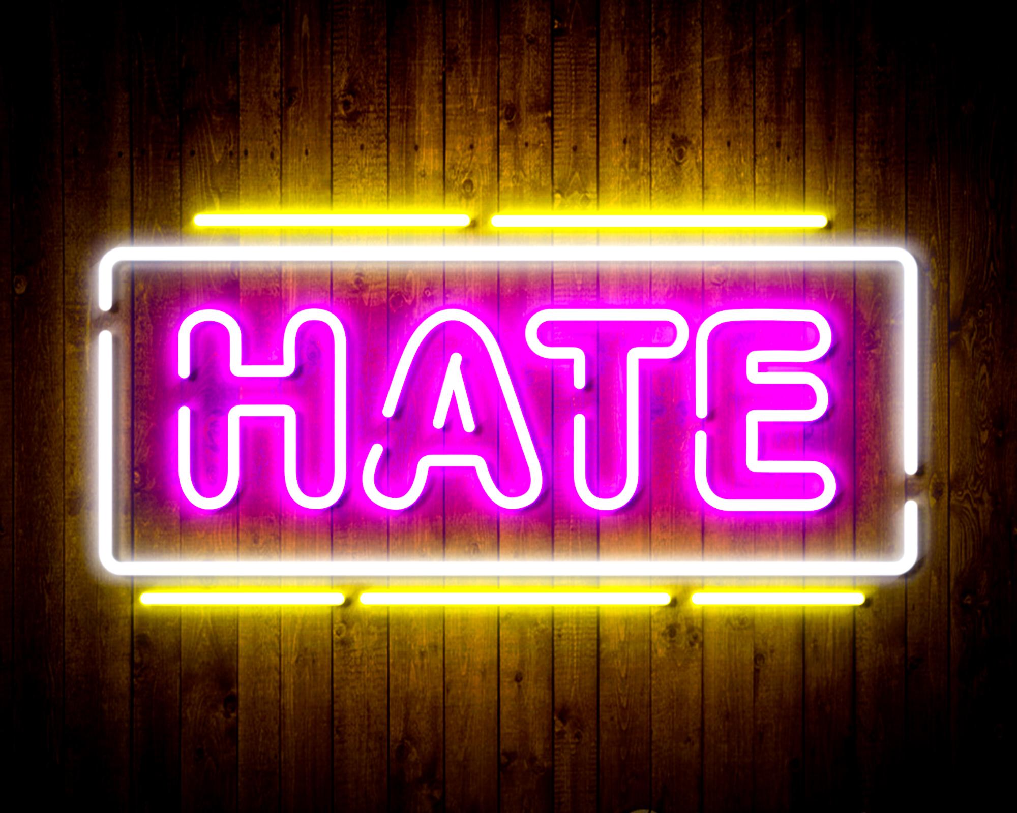 Hate LED Neon Sign Wall Light