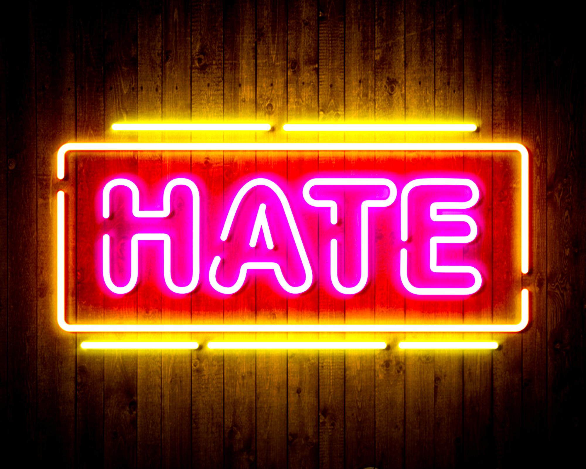 Hate LED Neon Sign Wall Light