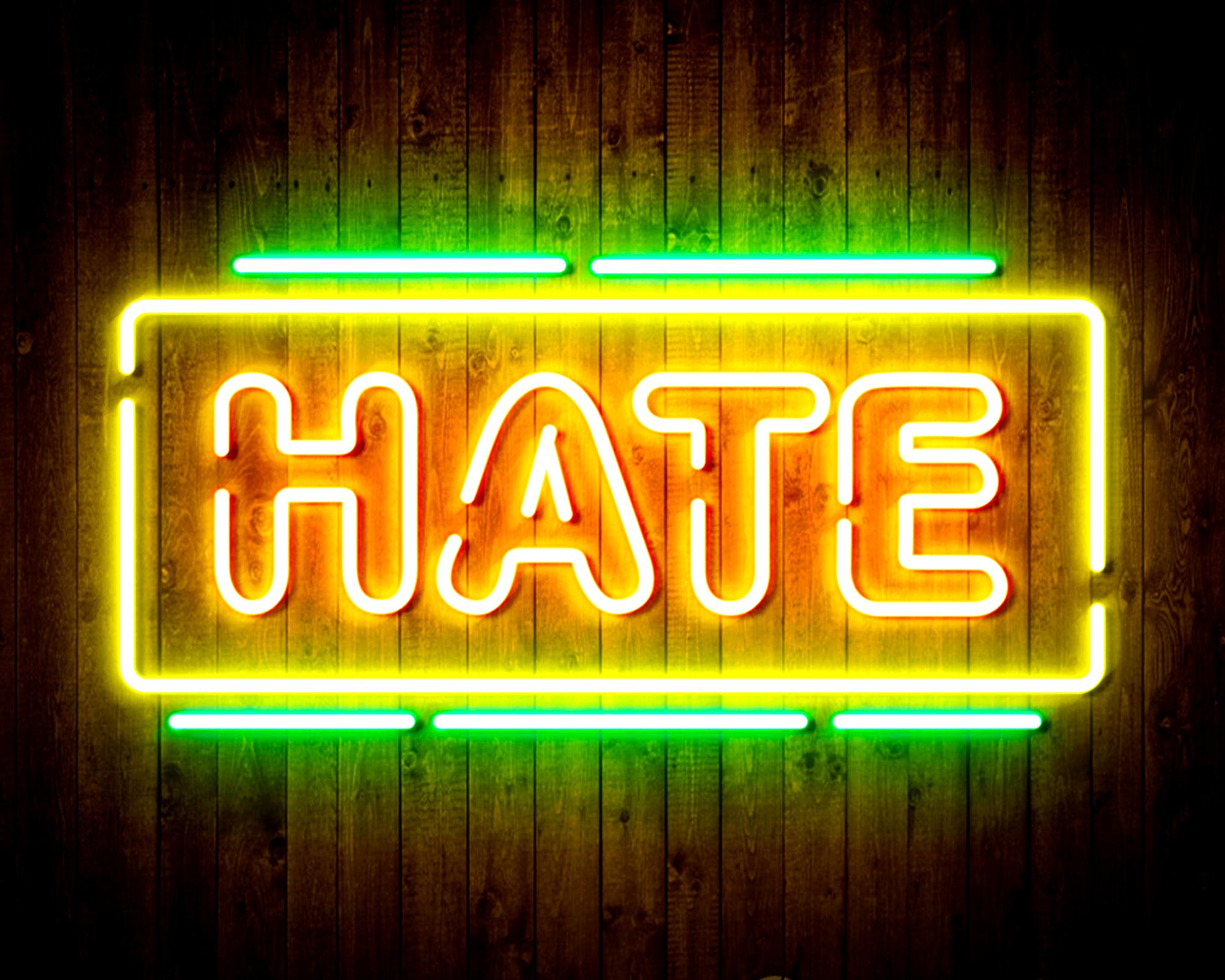 Hate LED Neon Sign Wall Light