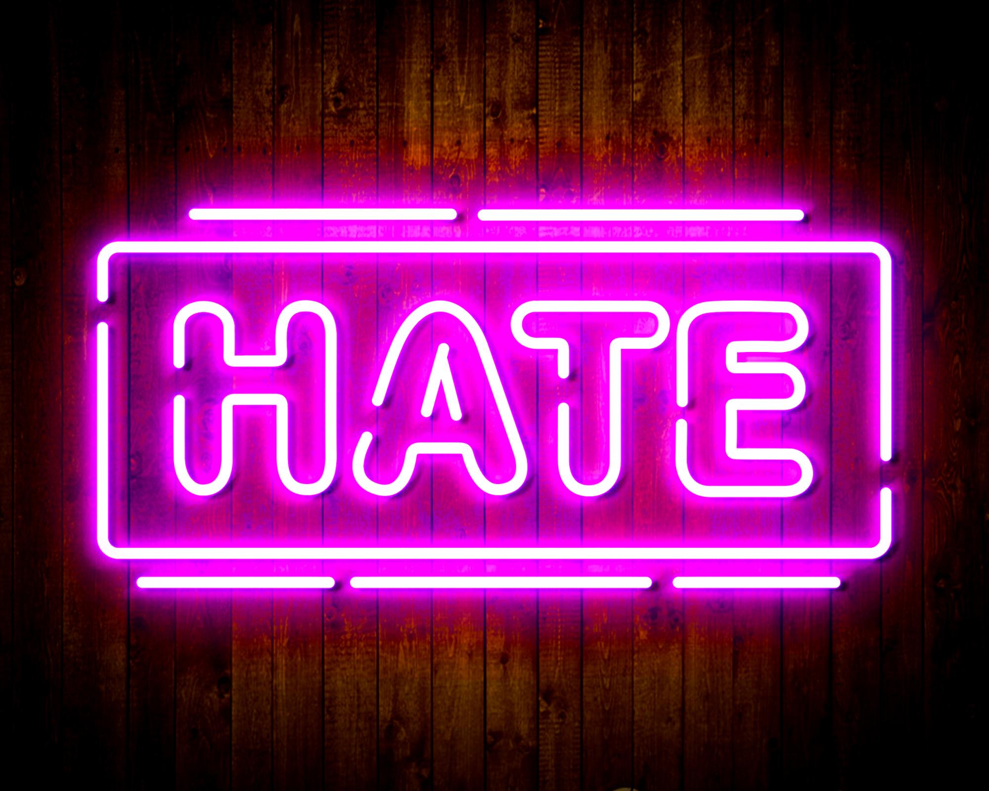 Hate LED Neon Sign Wall Light