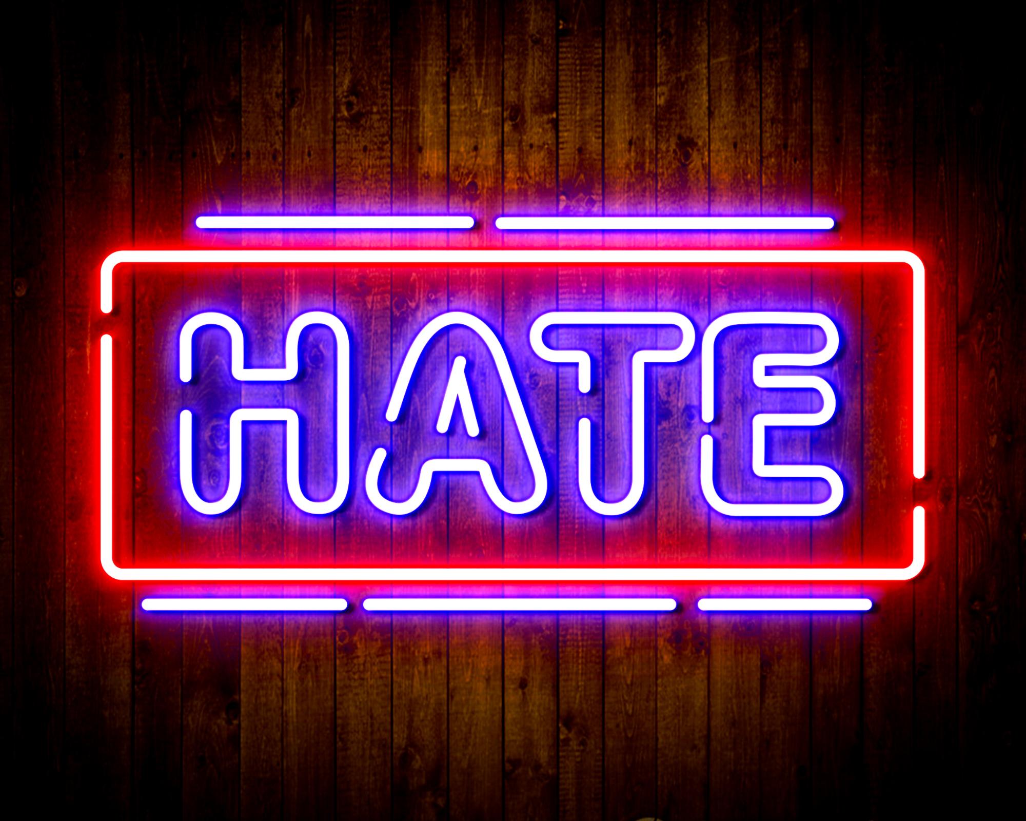 Hate LED Neon Sign Wall Light