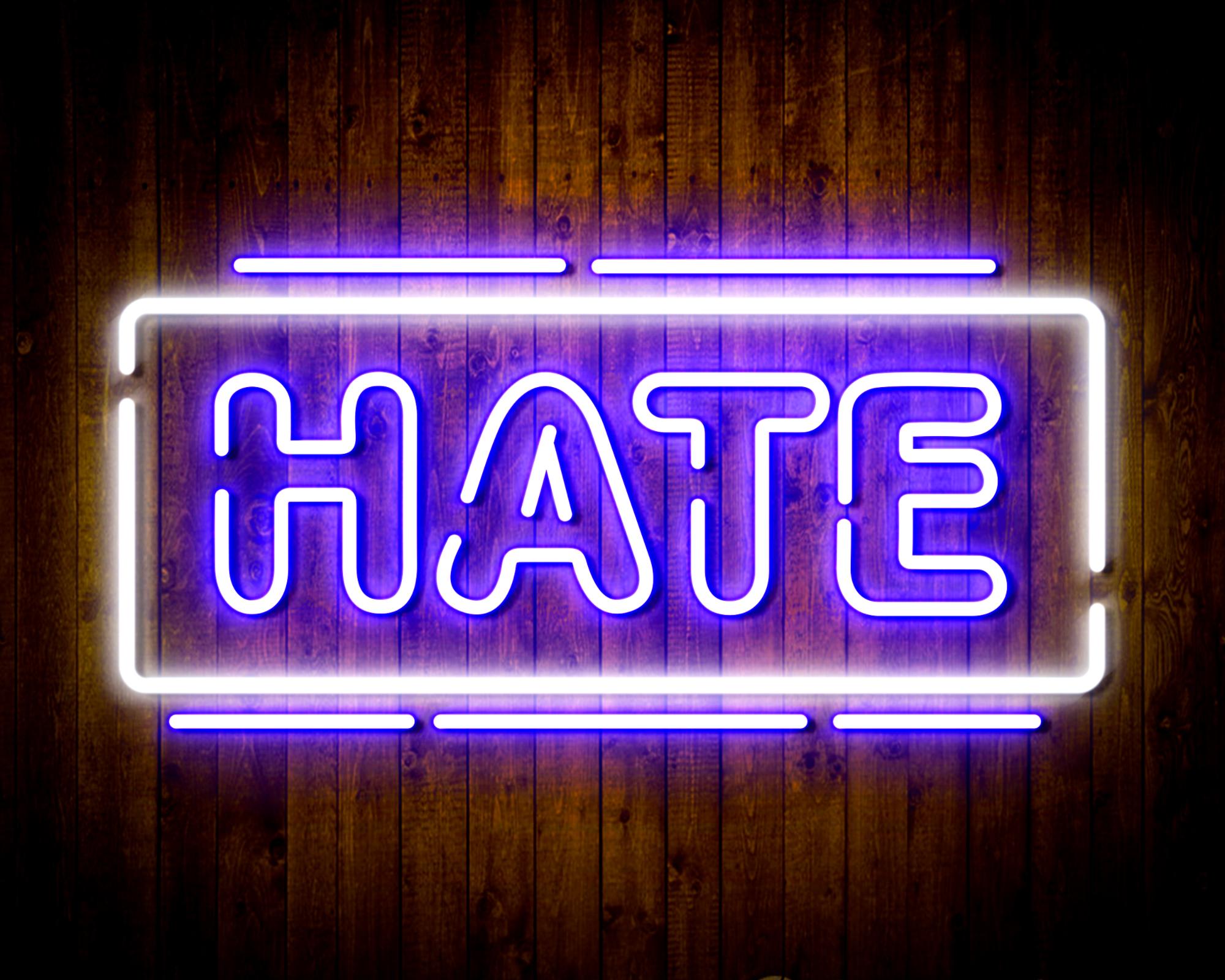 Hate LED Neon Sign Wall Light