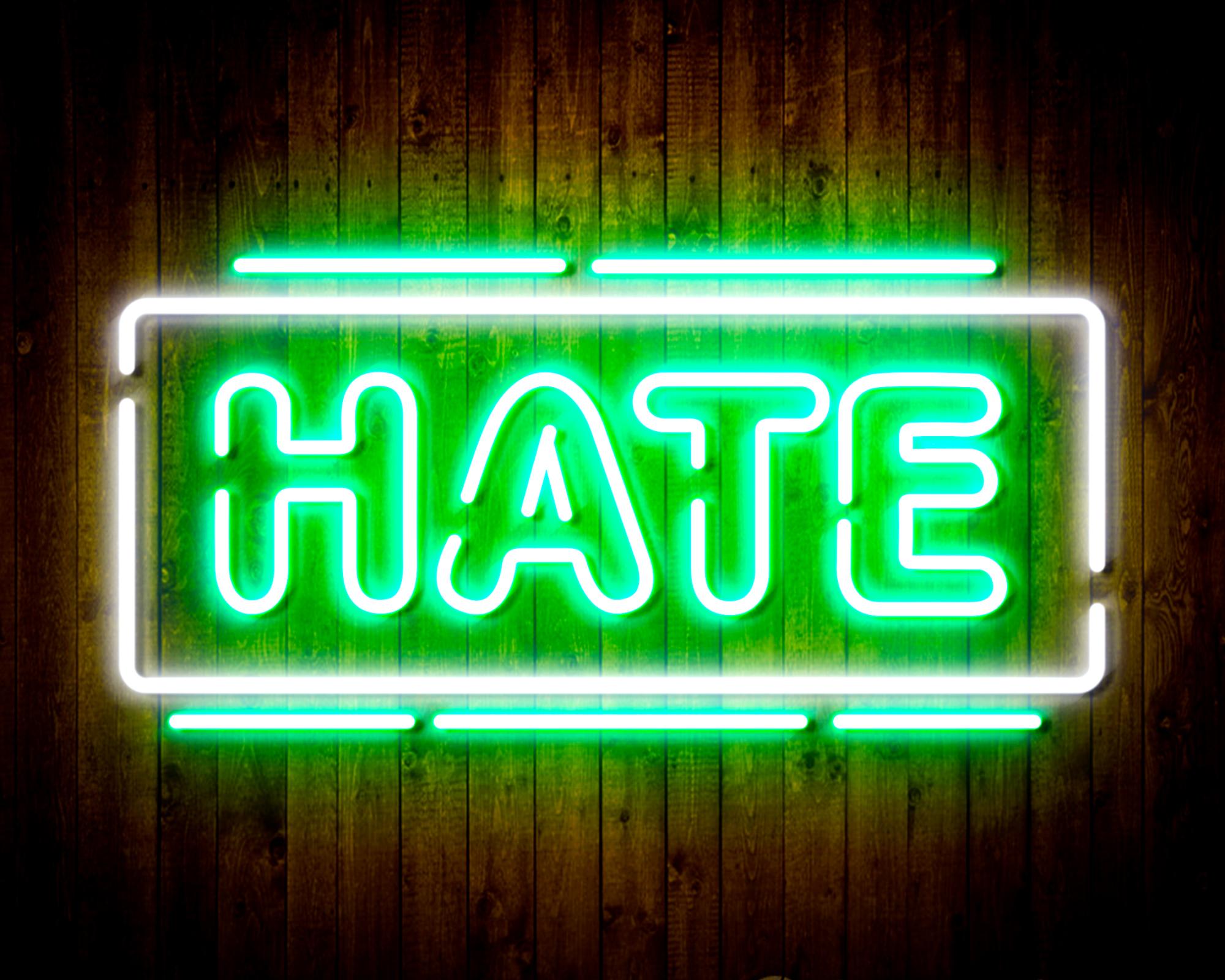 Hate LED Neon Sign Wall Light