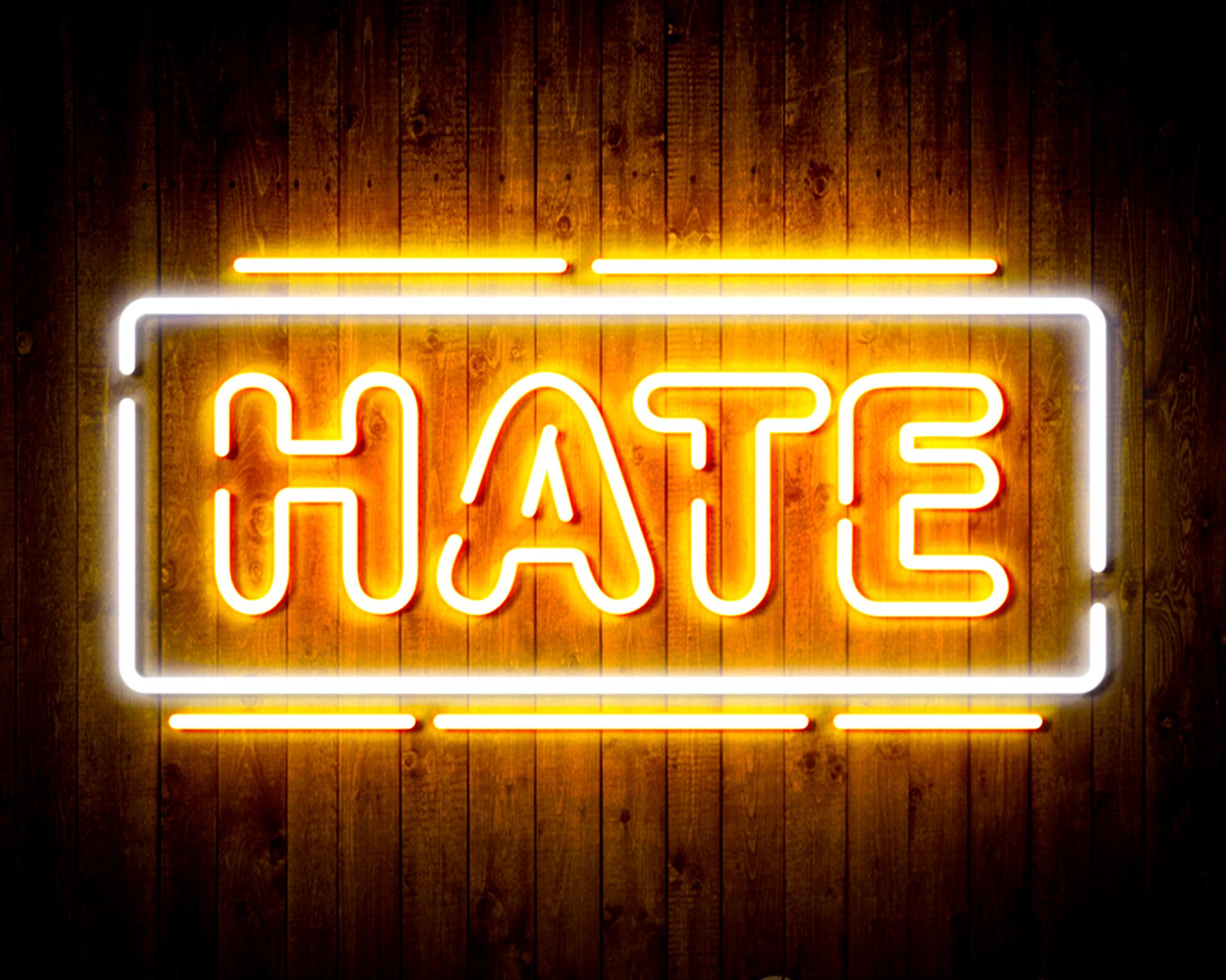 Hate LED Neon Sign Wall Light