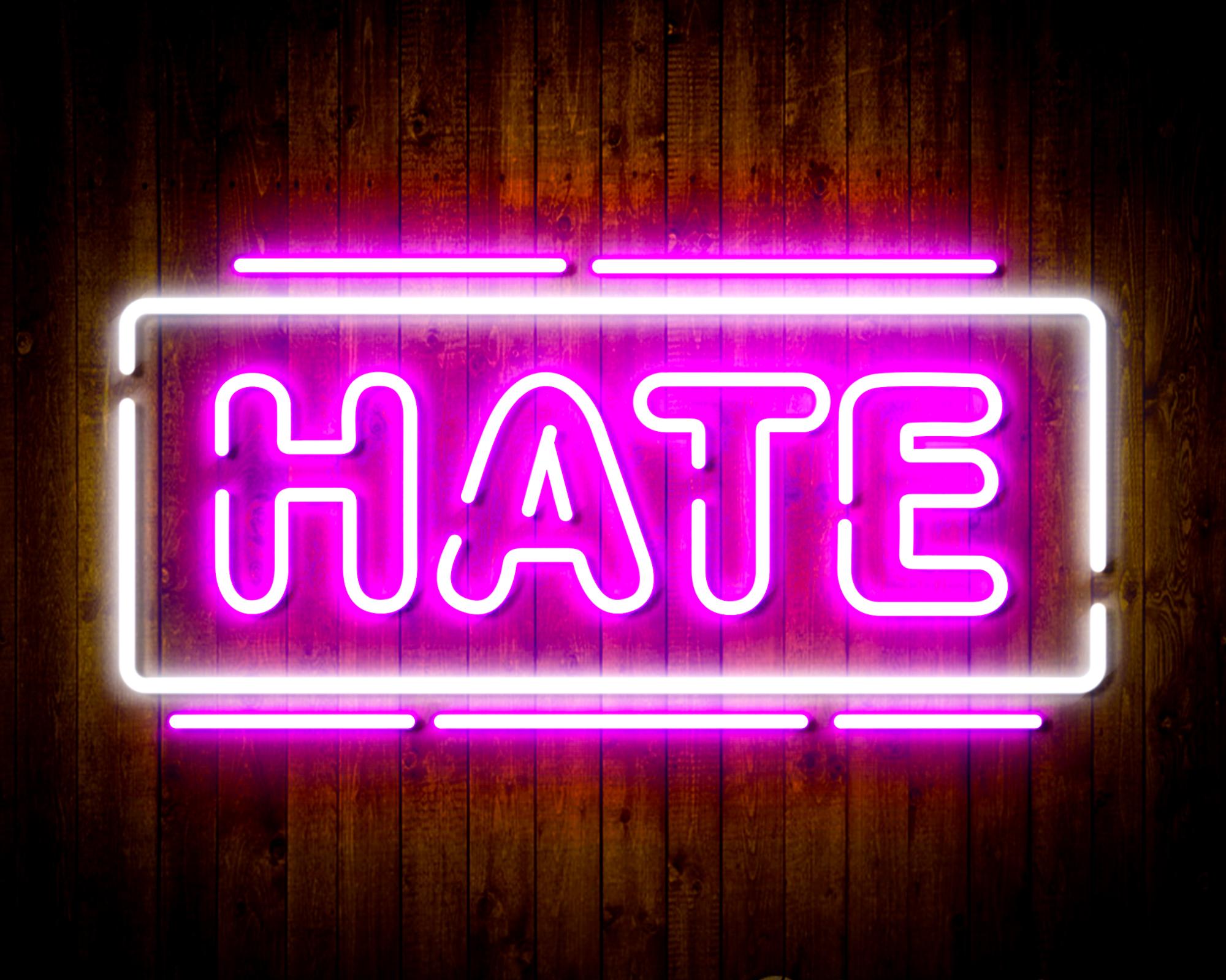 Hate LED Neon Sign Wall Light