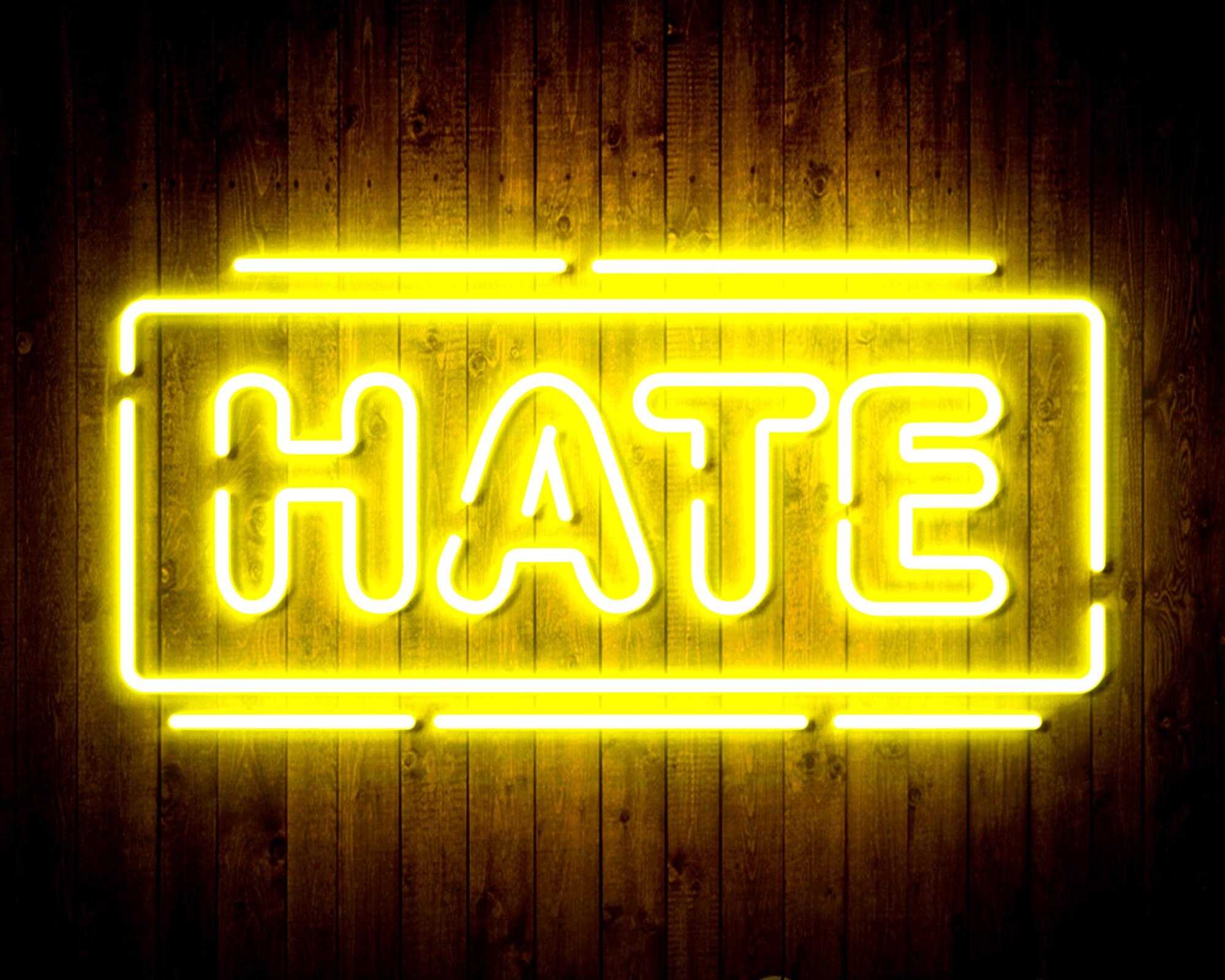 Hate LED Neon Sign Wall Light