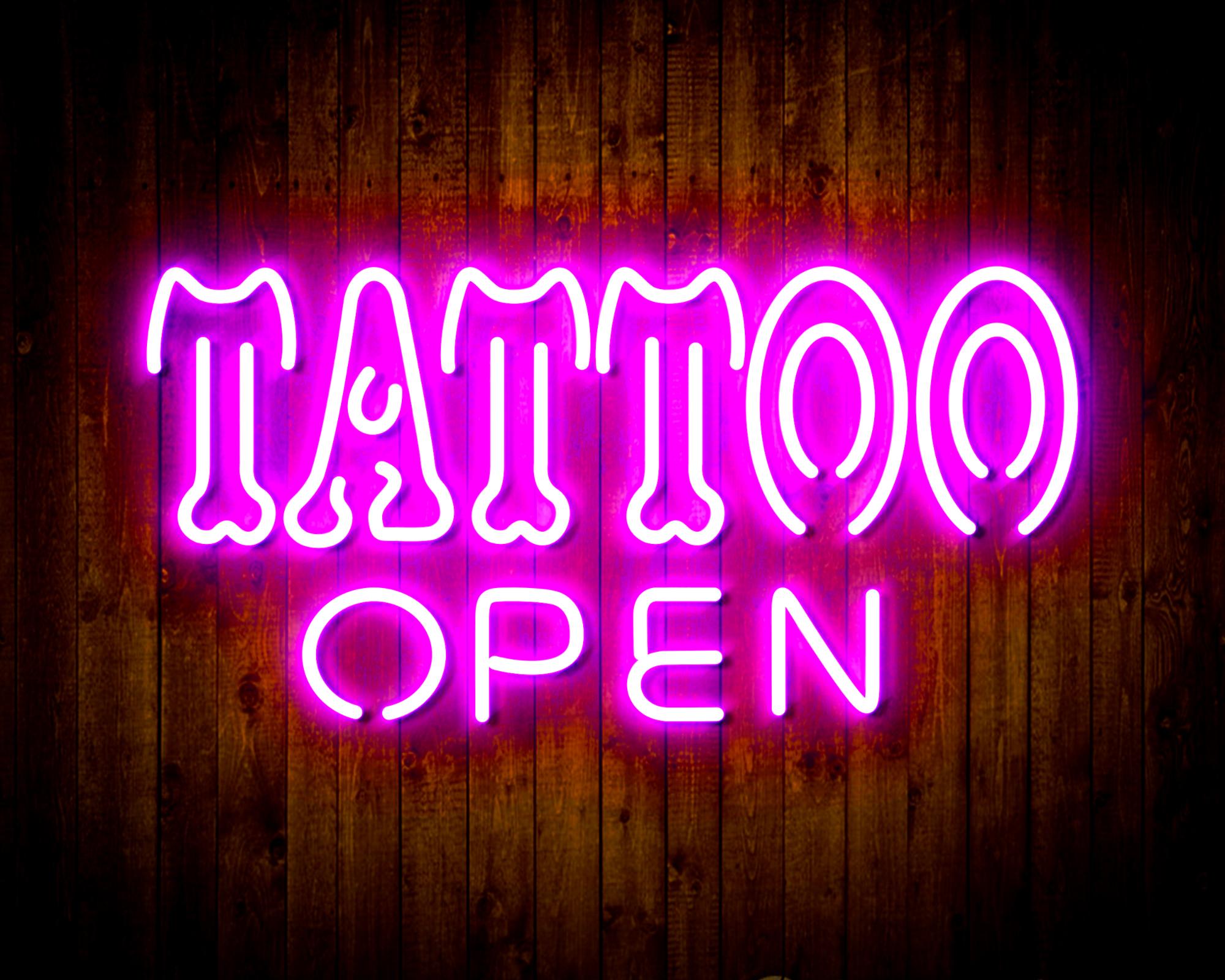 Tattoo Open LED Neon Sign Wall Light
