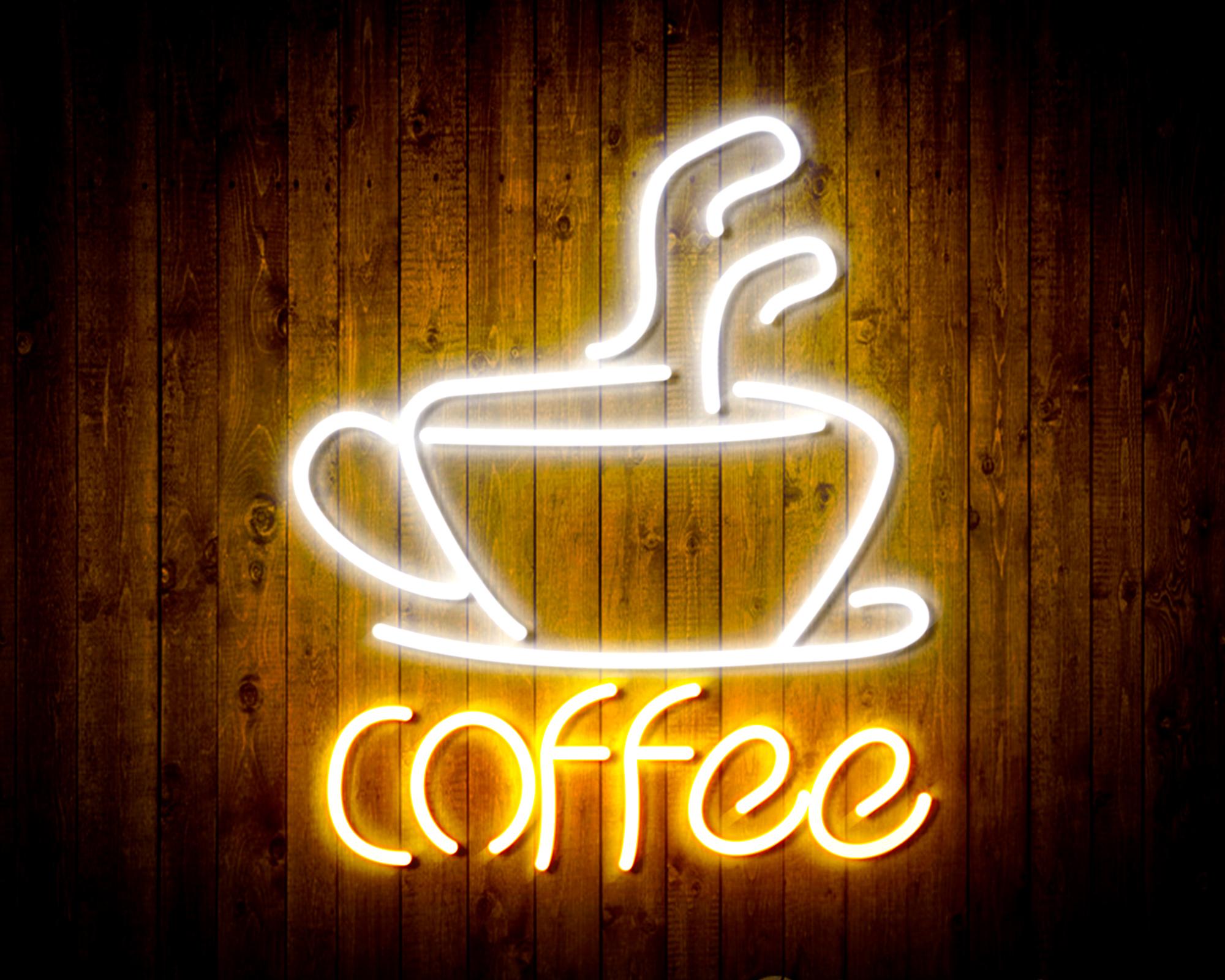 Coffee Cup LED Neon Sign Wall Light