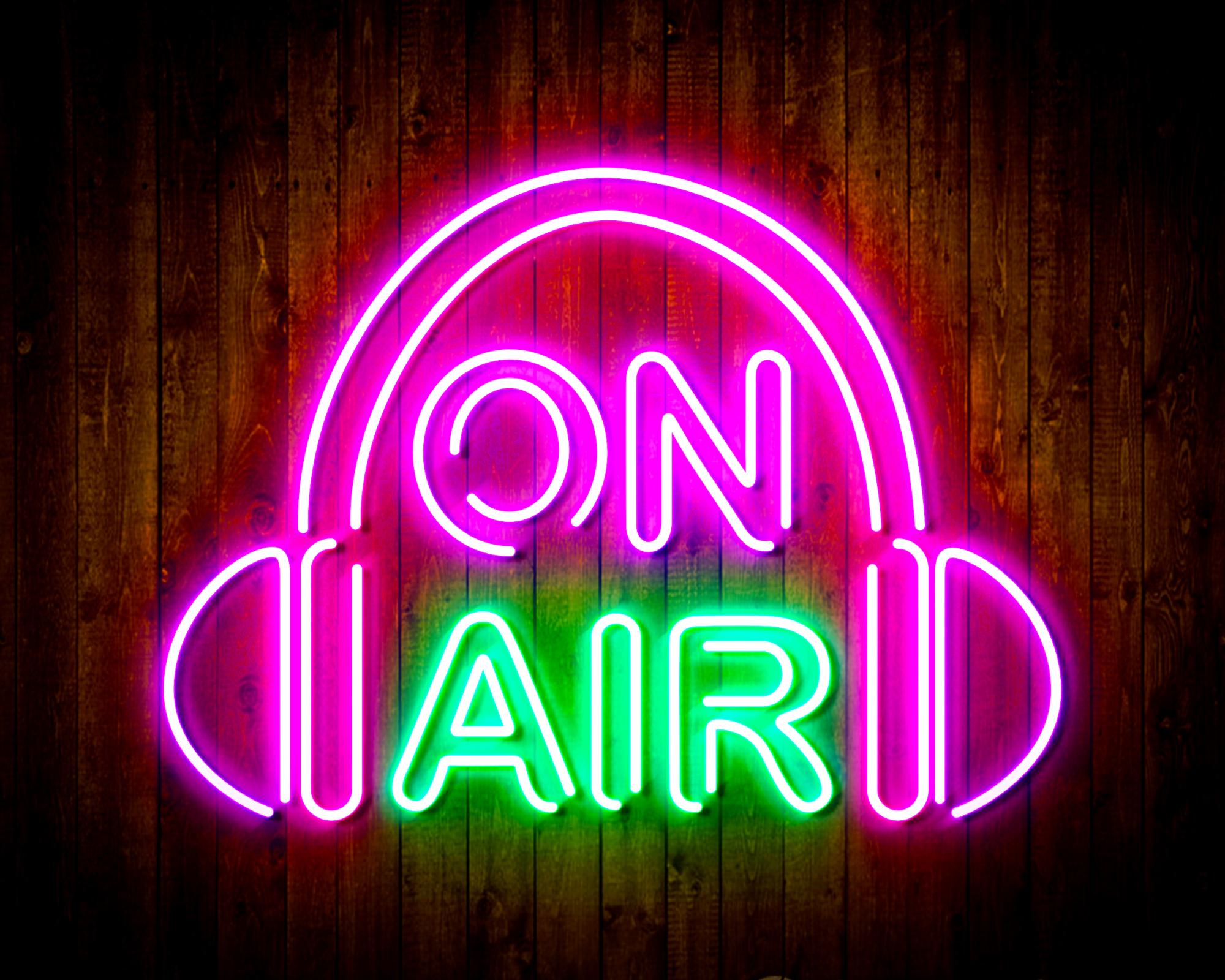 On Air with Headphone LED Neon Sign Wall Light