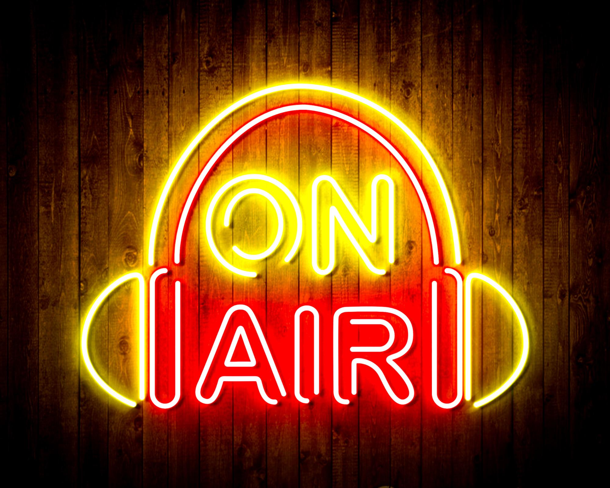 On Air with Headphone LED Neon Sign Wall Light