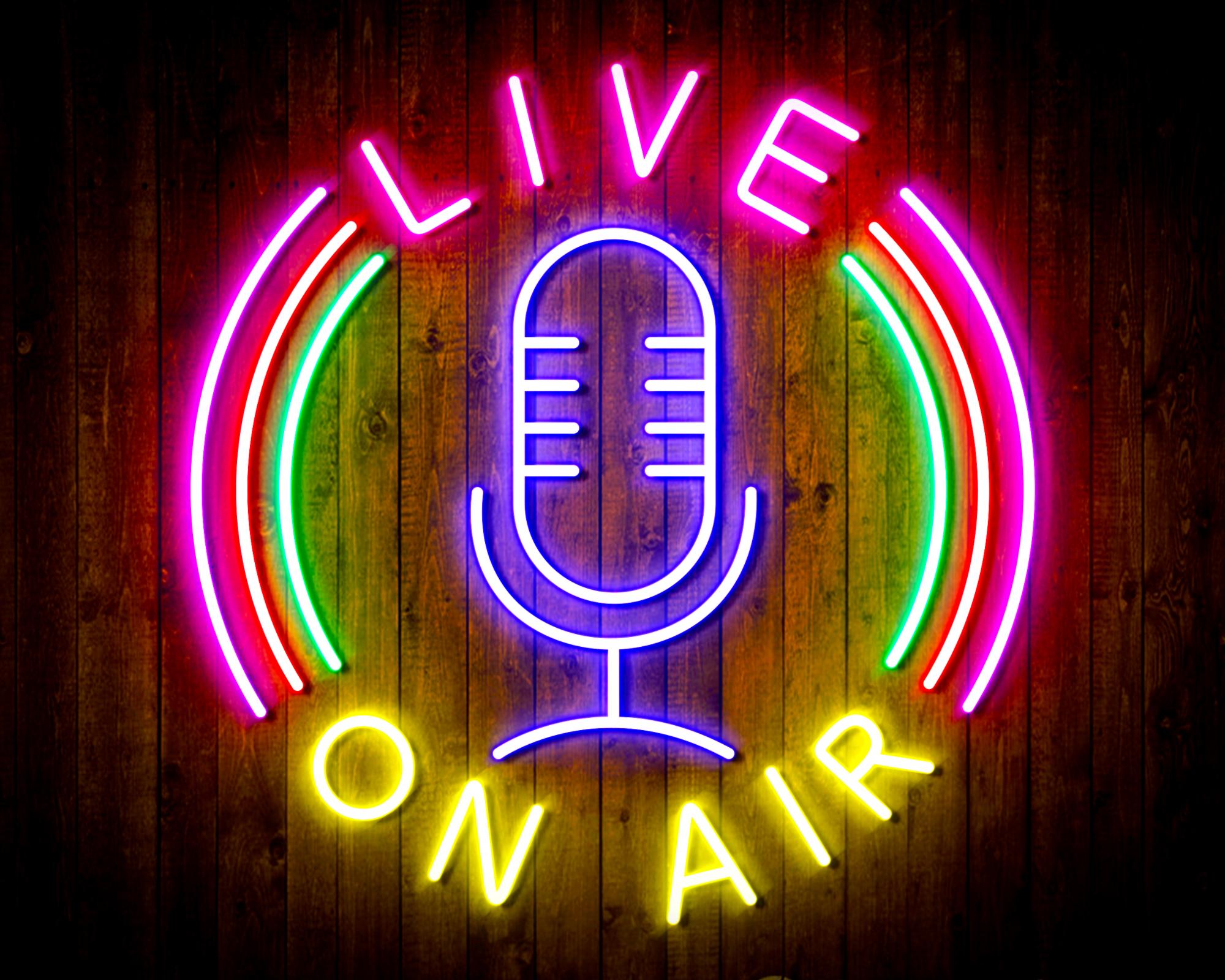 Live On Air LED Neon Sign Wall Light