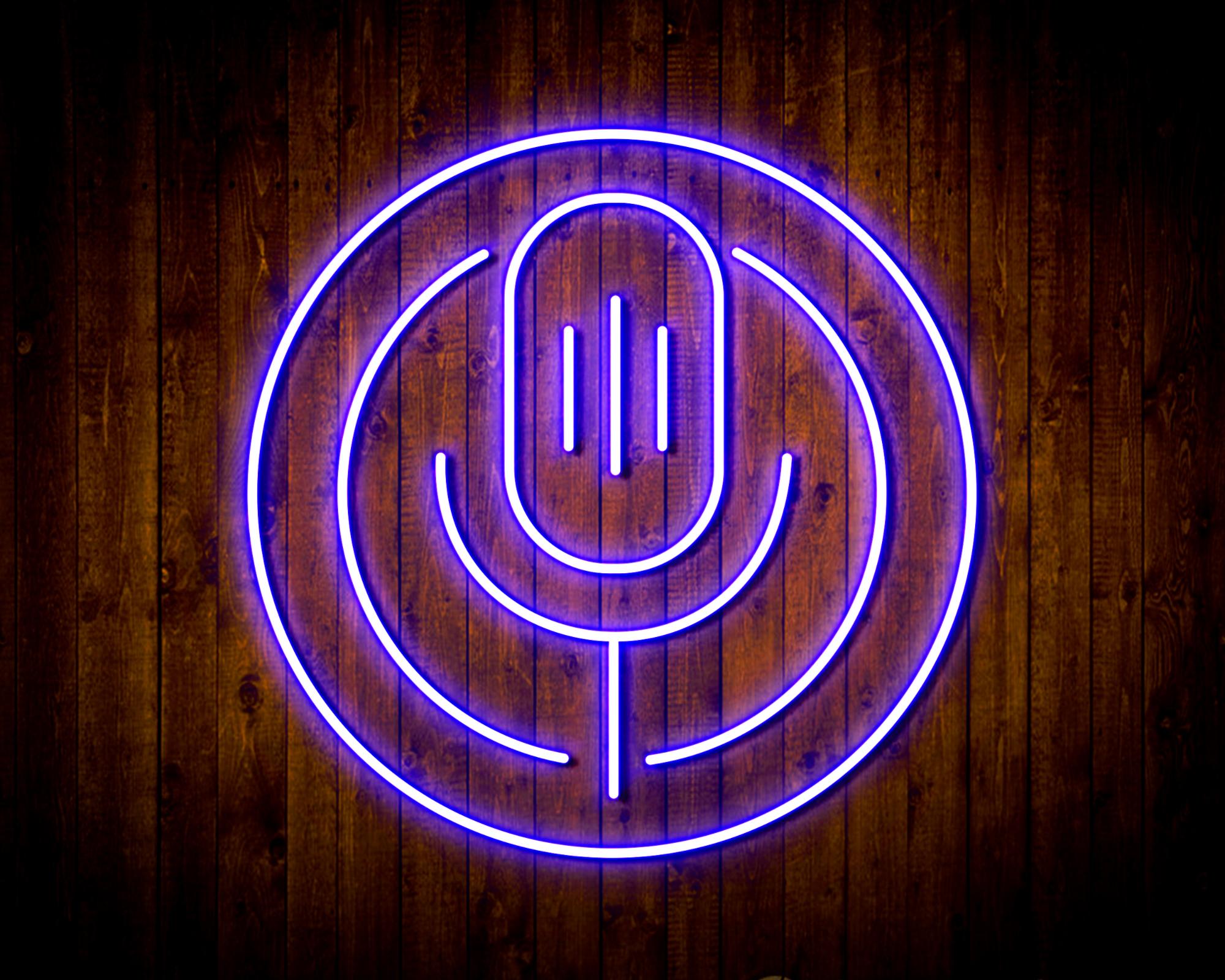 Microphone LED Neon Sign Wall Light