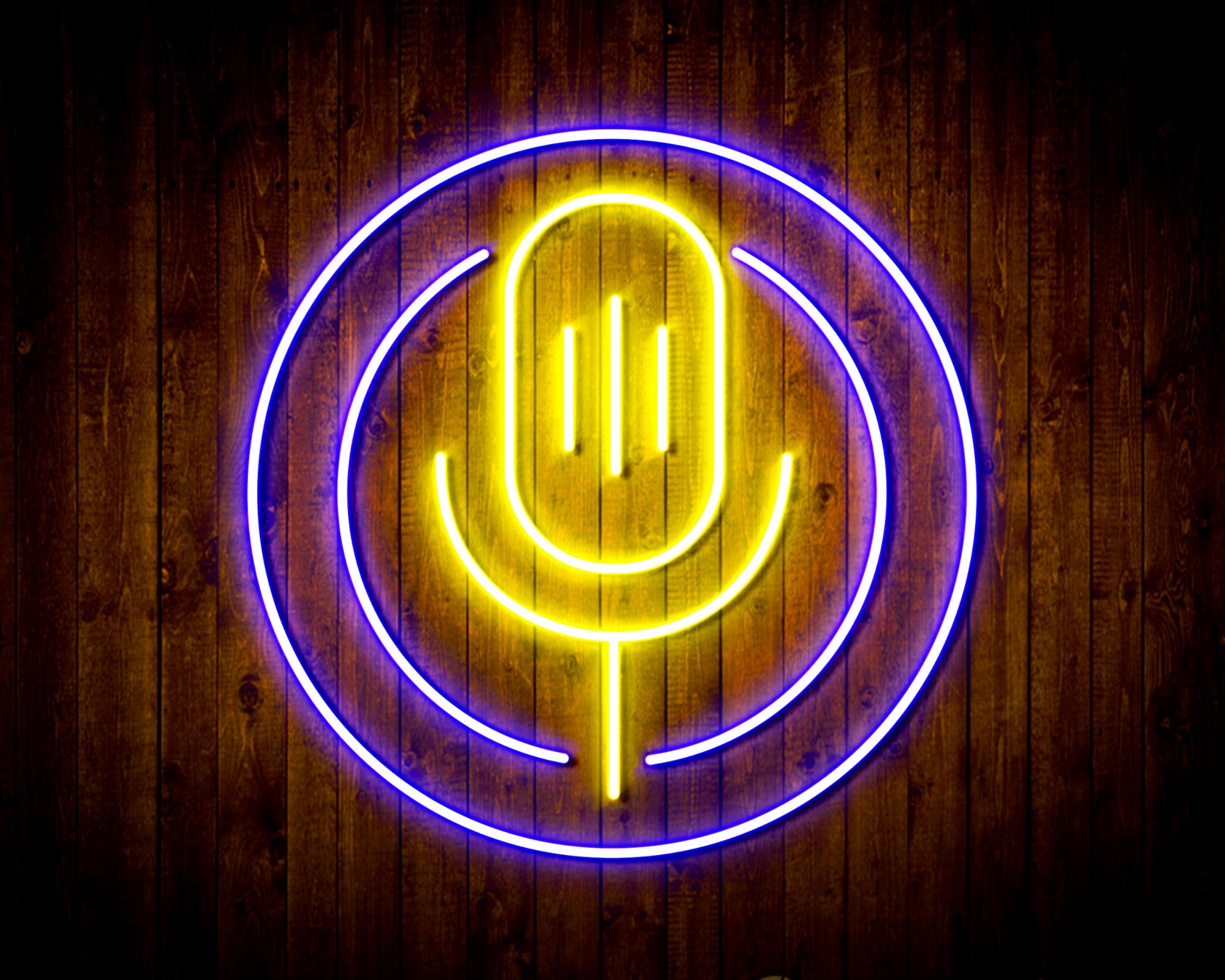 Microphone LED Neon Sign Wall Light