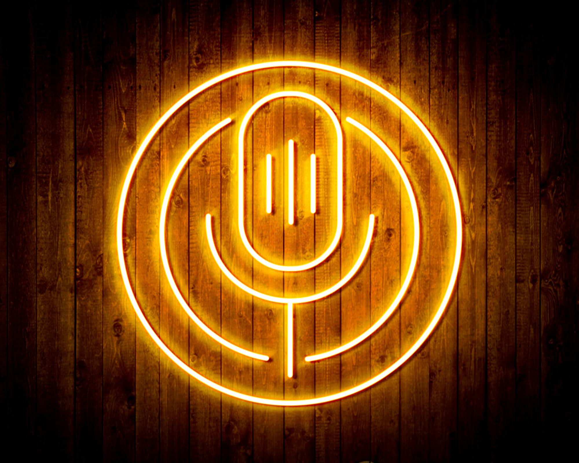 Microphone LED Neon Sign Wall Light