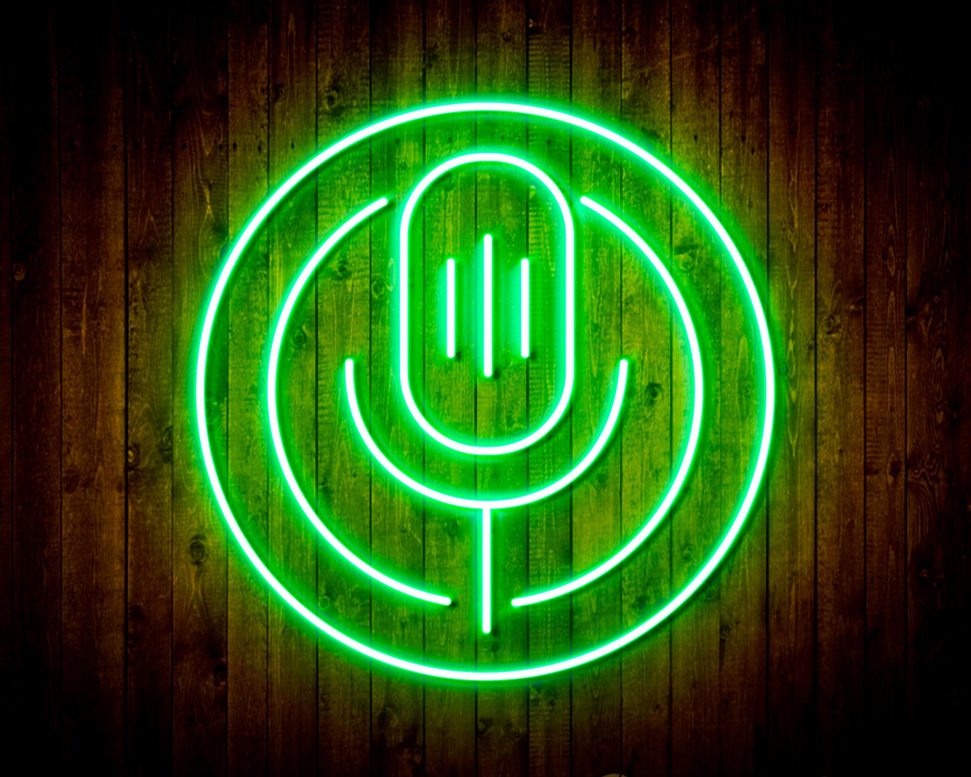 Microphone LED Neon Sign Wall Light