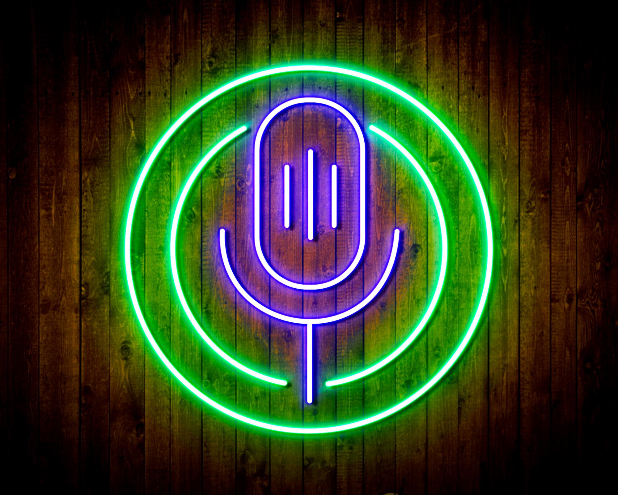 Microphone LED Neon Sign Wall Light