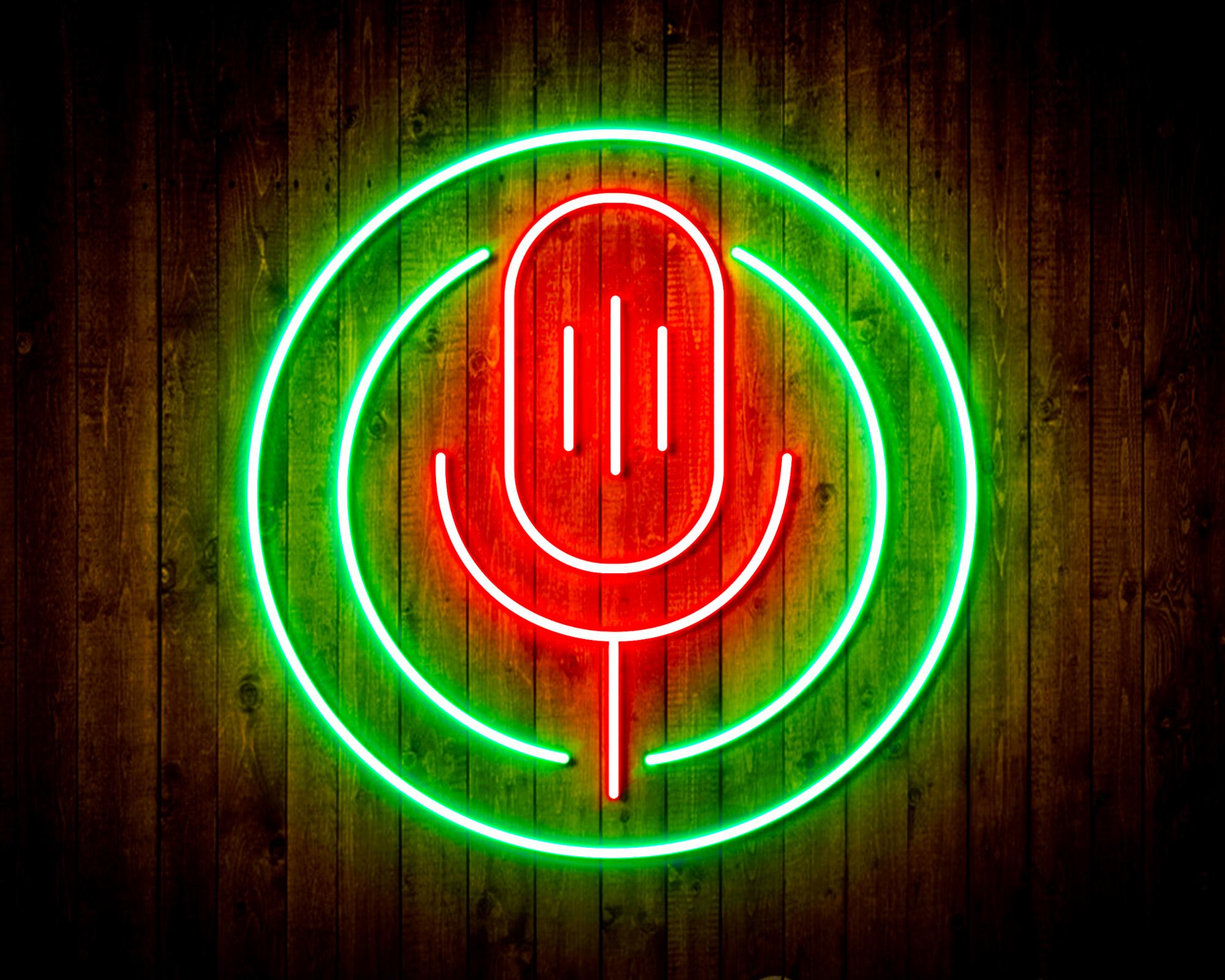 Microphone LED Neon Sign Wall Light