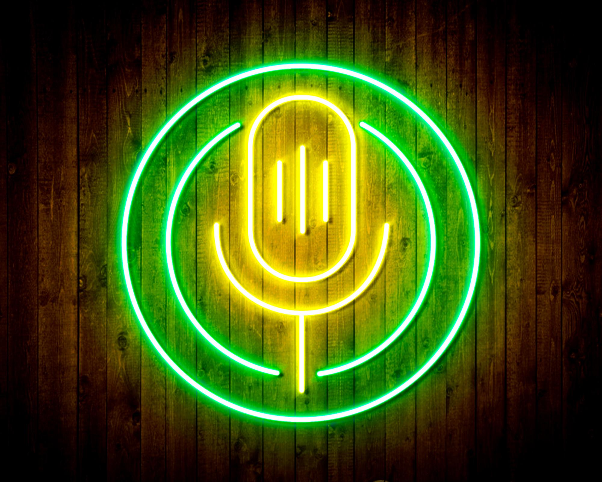 Microphone LED Neon Sign Wall Light