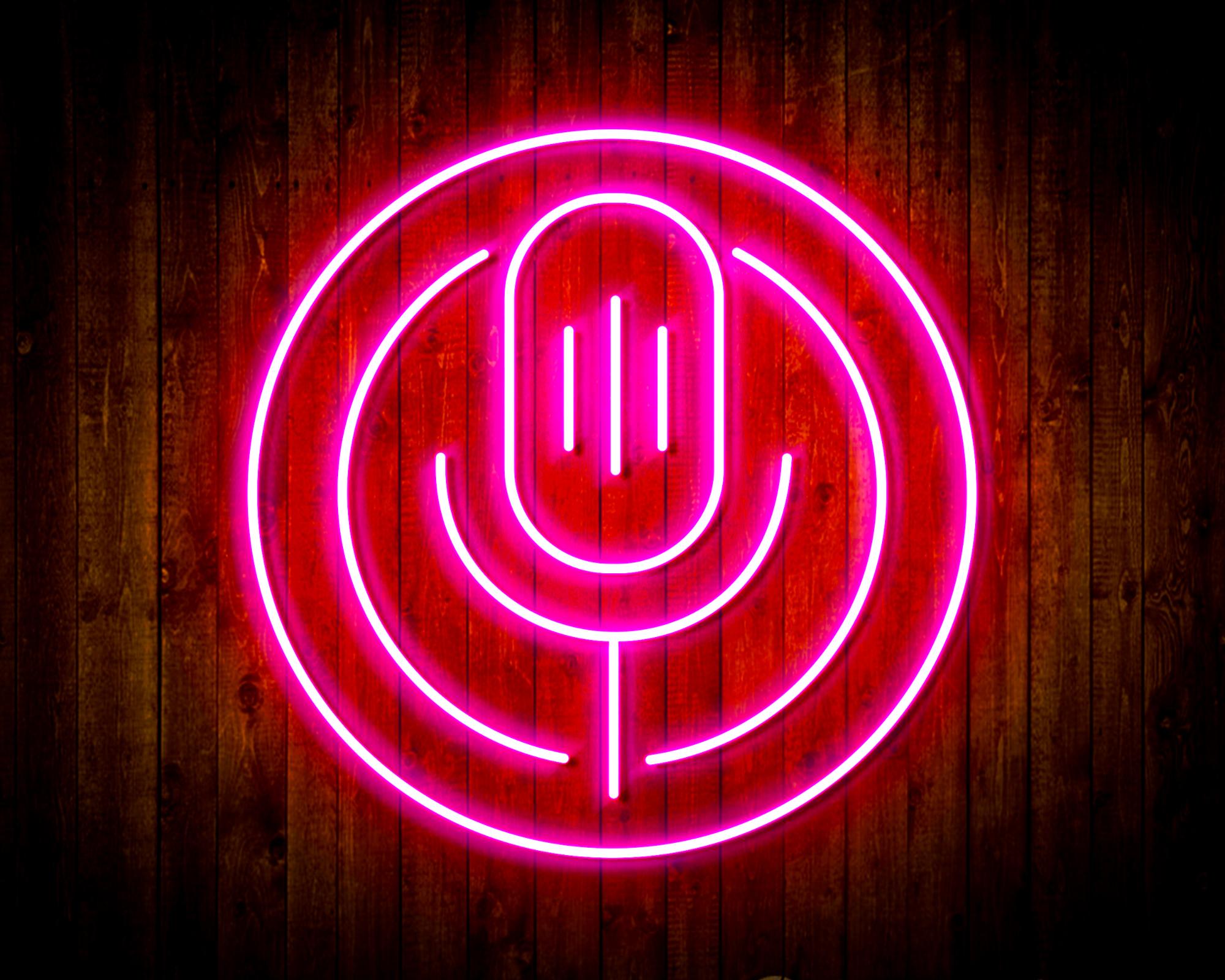 Microphone LED Neon Sign Wall Light