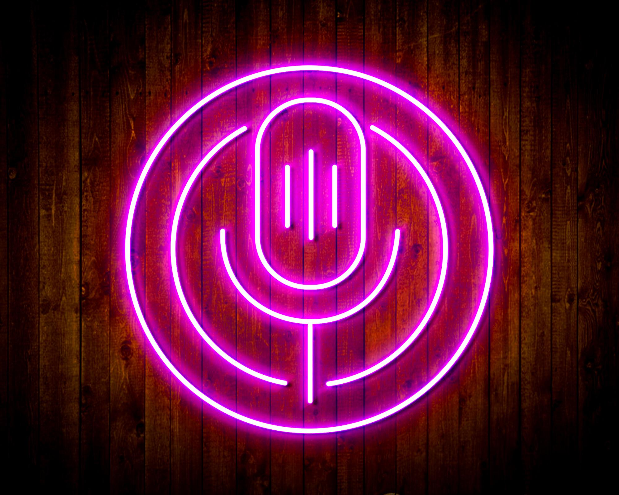 Microphone LED Neon Sign Wall Light