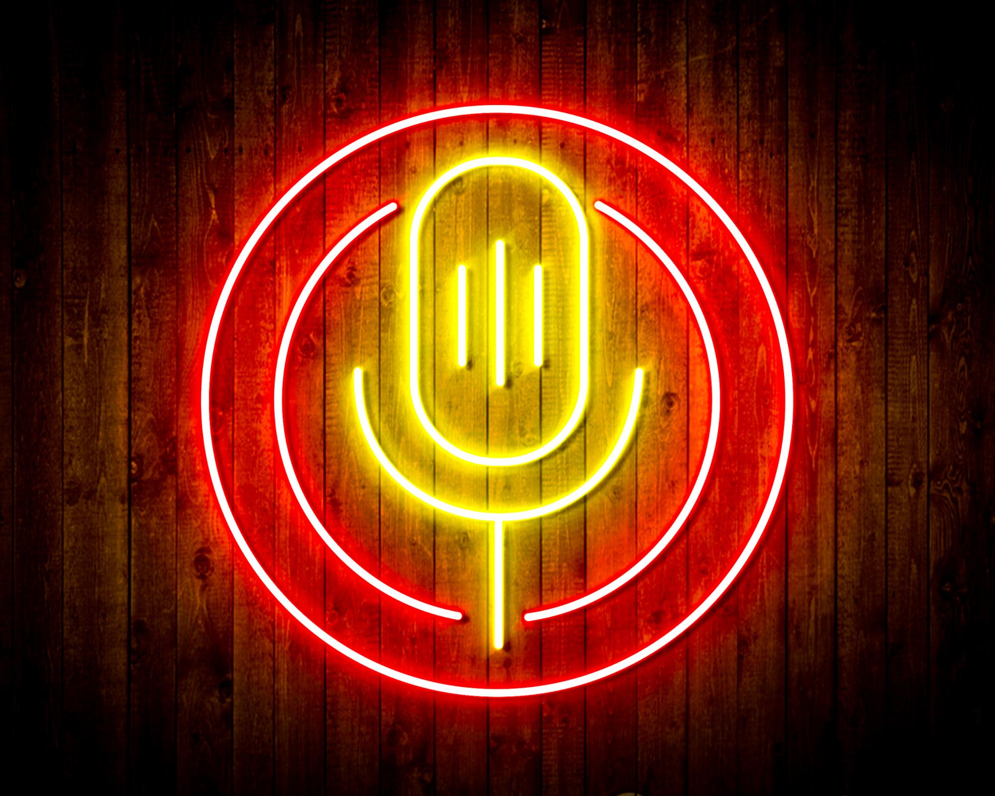 Microphone LED Neon Sign Wall Light