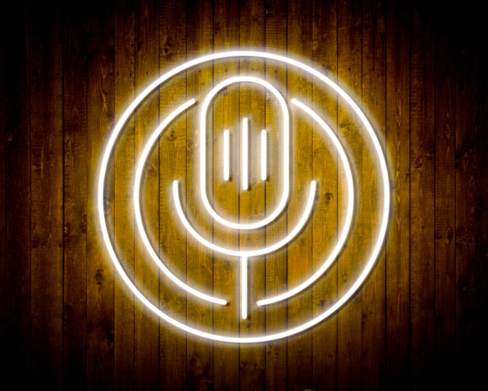 Microphone LED Neon Sign Wall Light