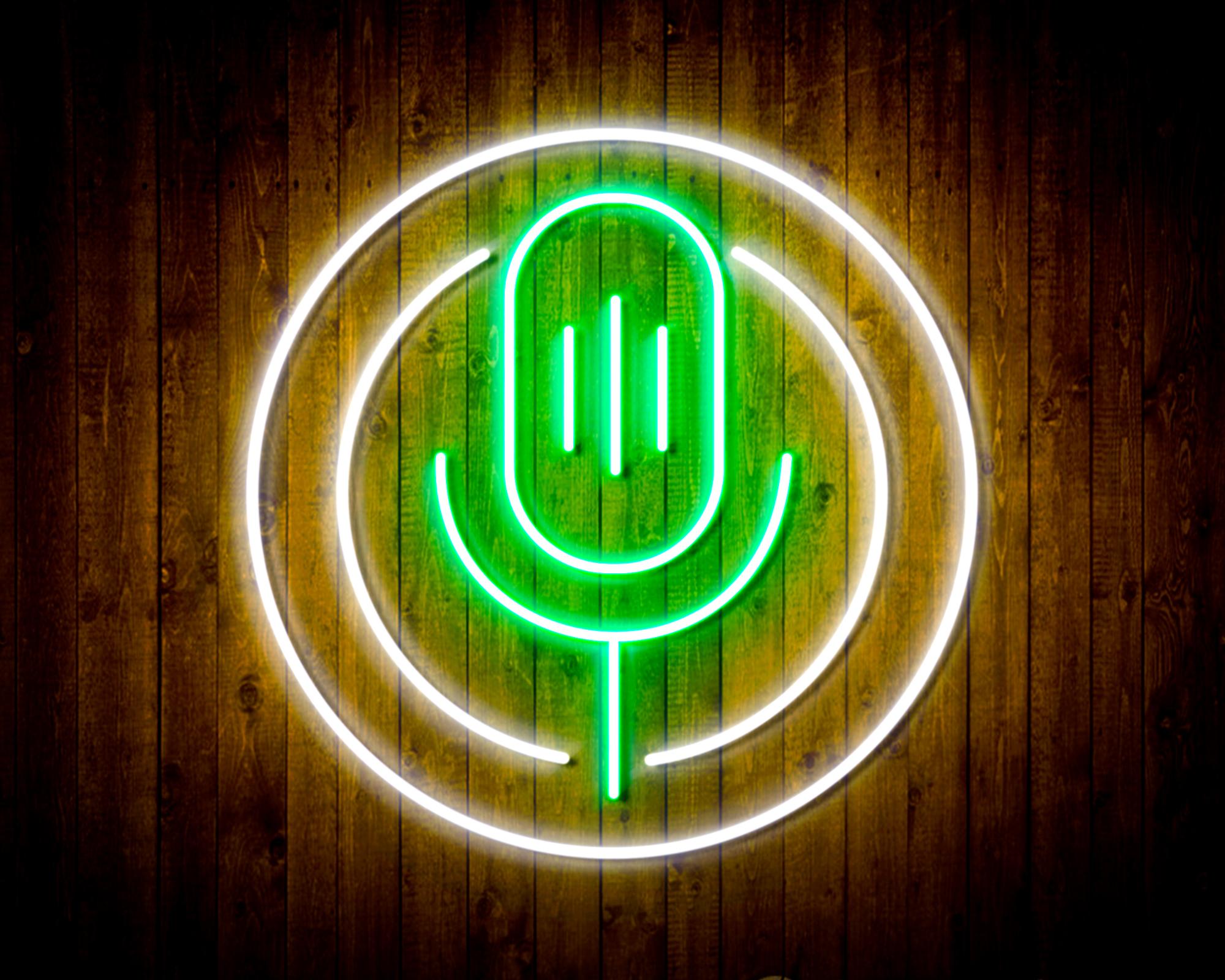 Microphone LED Neon Sign Wall Light