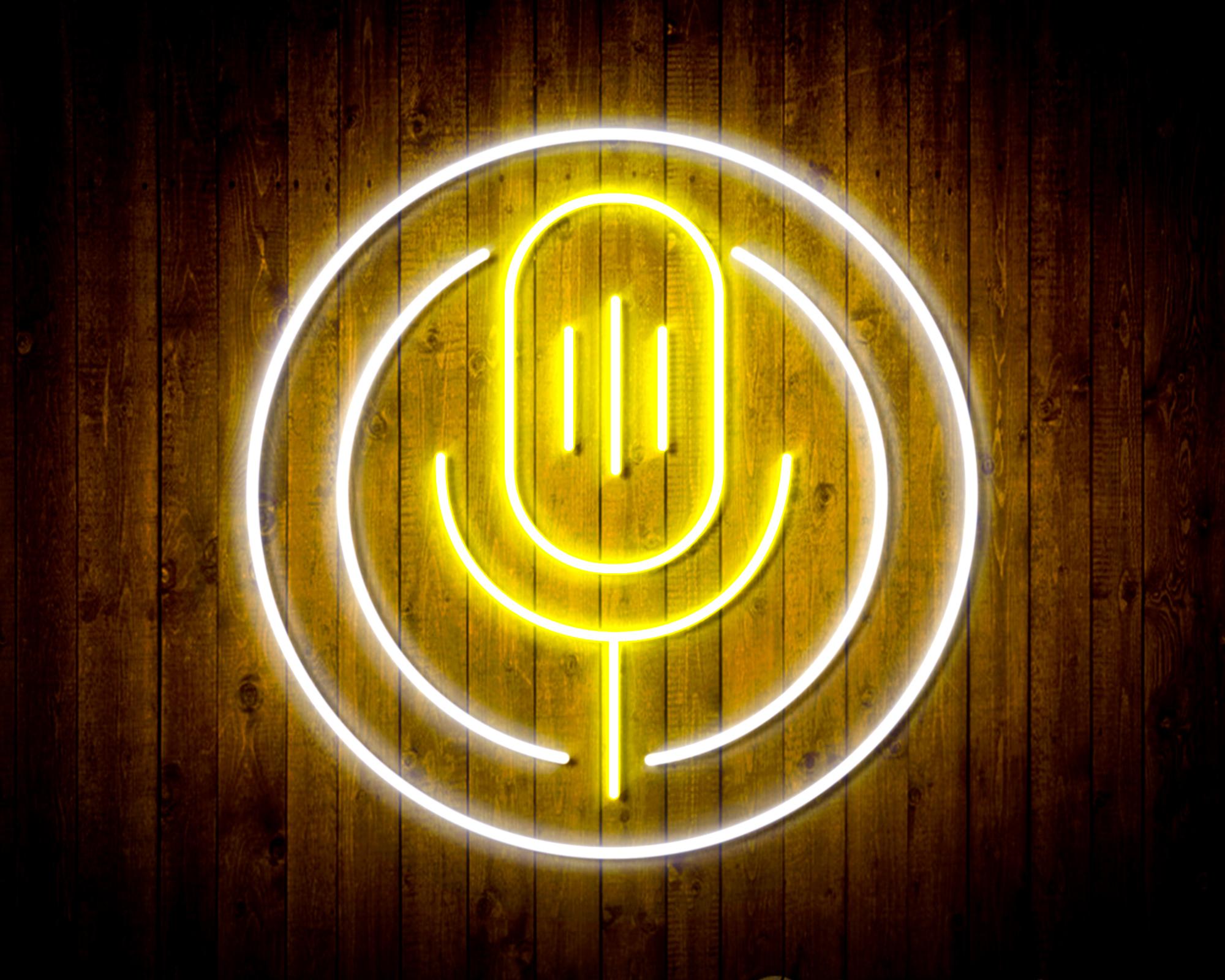 Microphone LED Neon Sign Wall Light