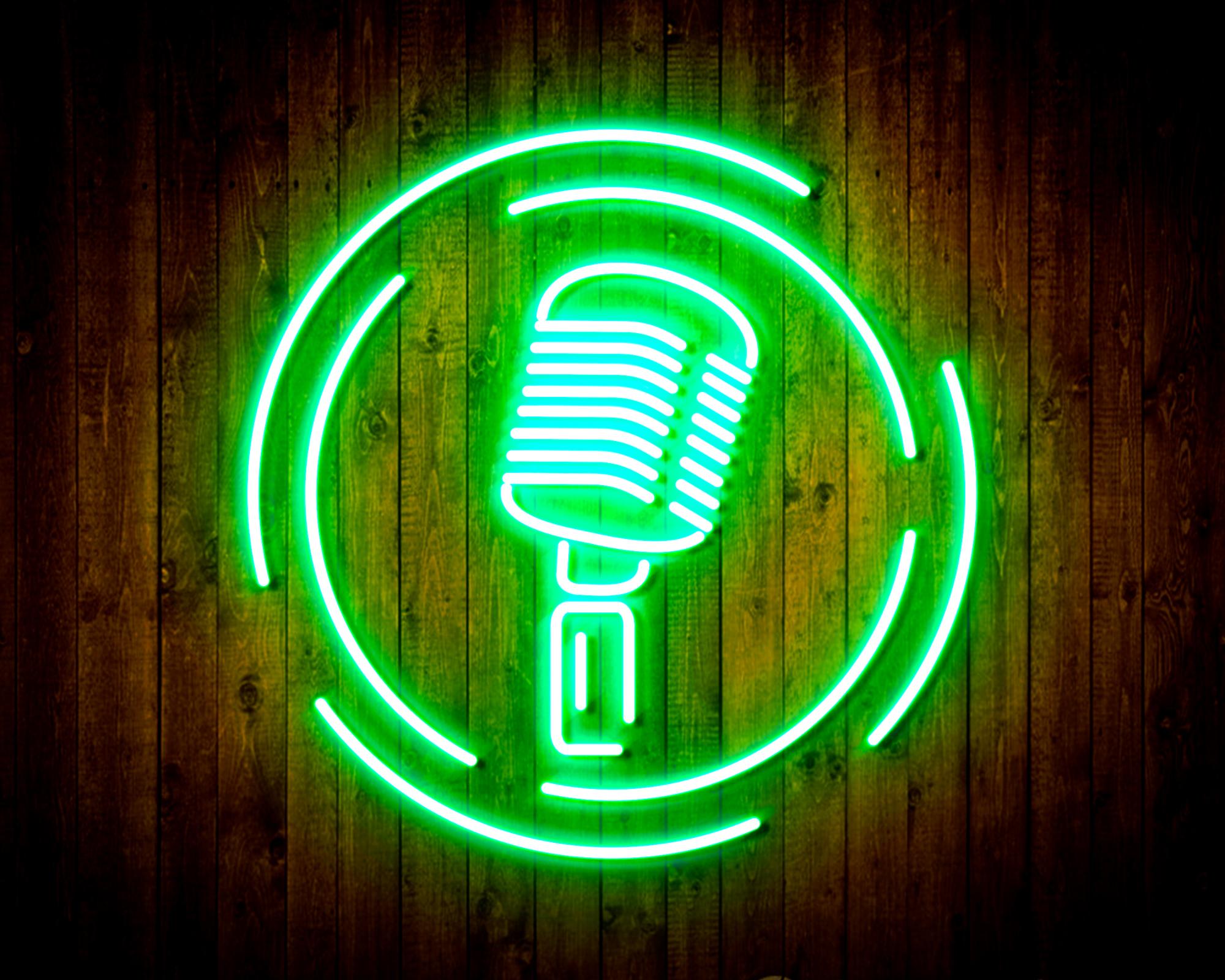 Microphone LED Neon Sign Wall Light