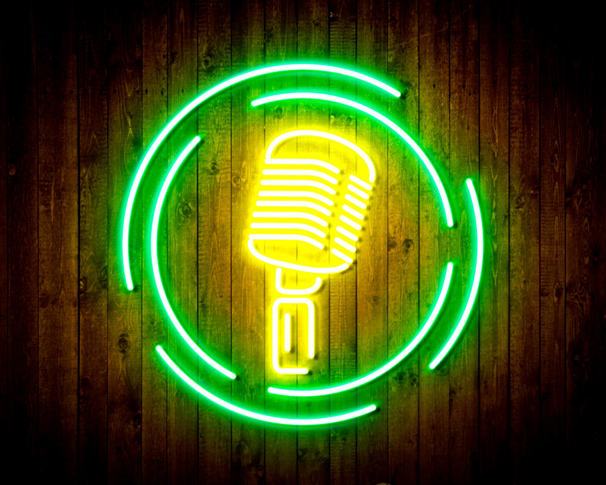 Microphone LED Neon Sign Wall Light