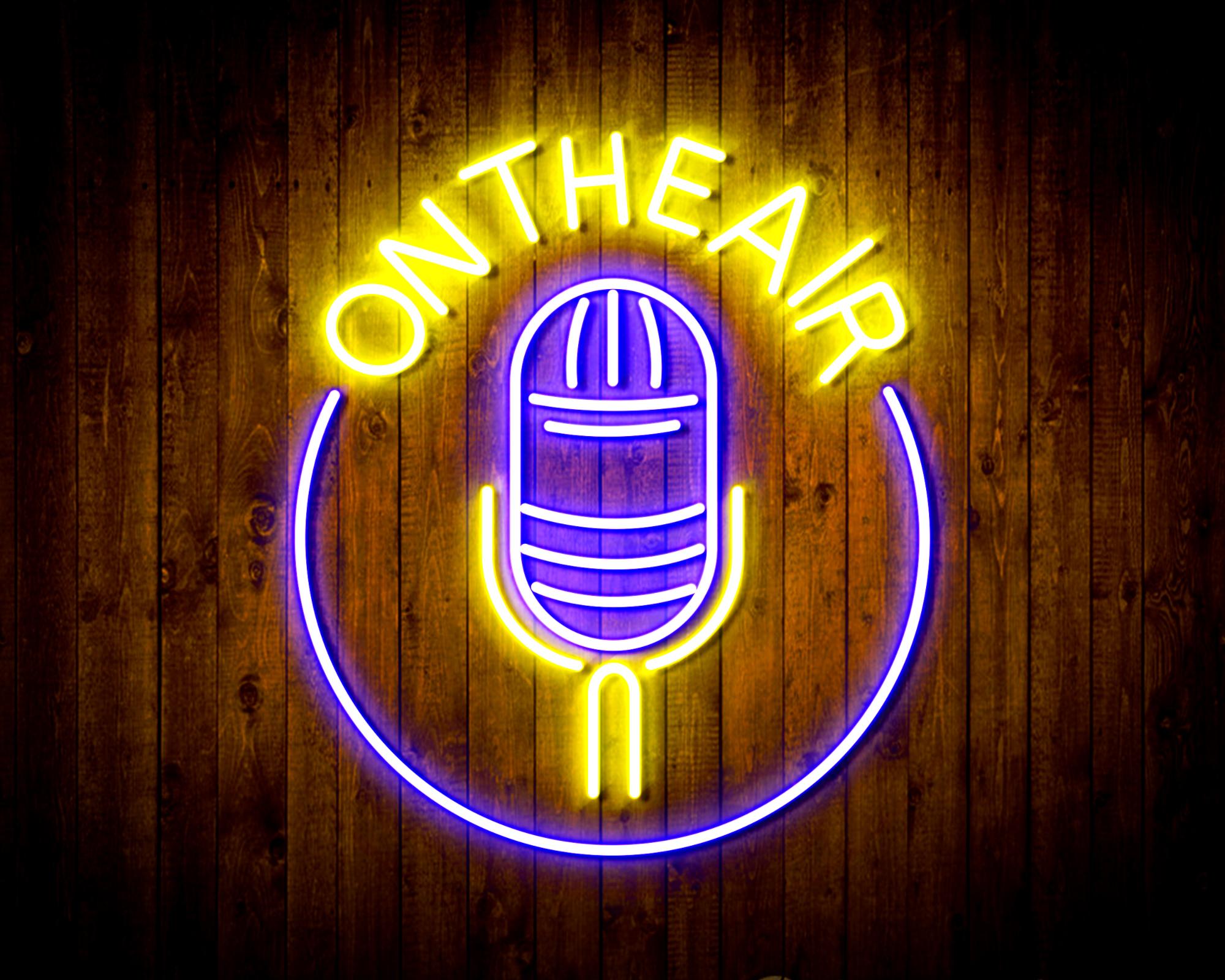On the Air Microphone LED Neon Sign Wall Light