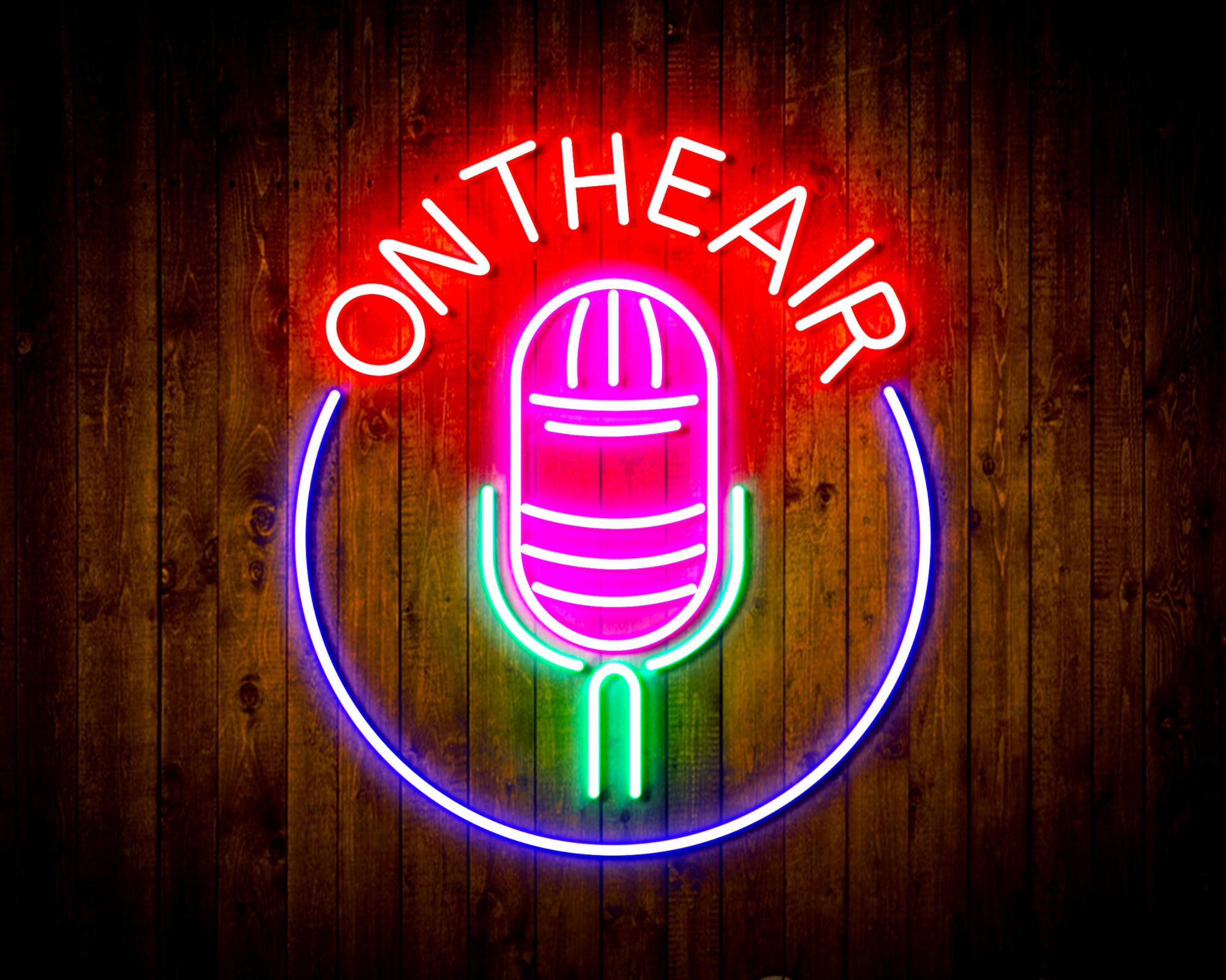 On the Air Microphone LED Neon Sign Wall Light