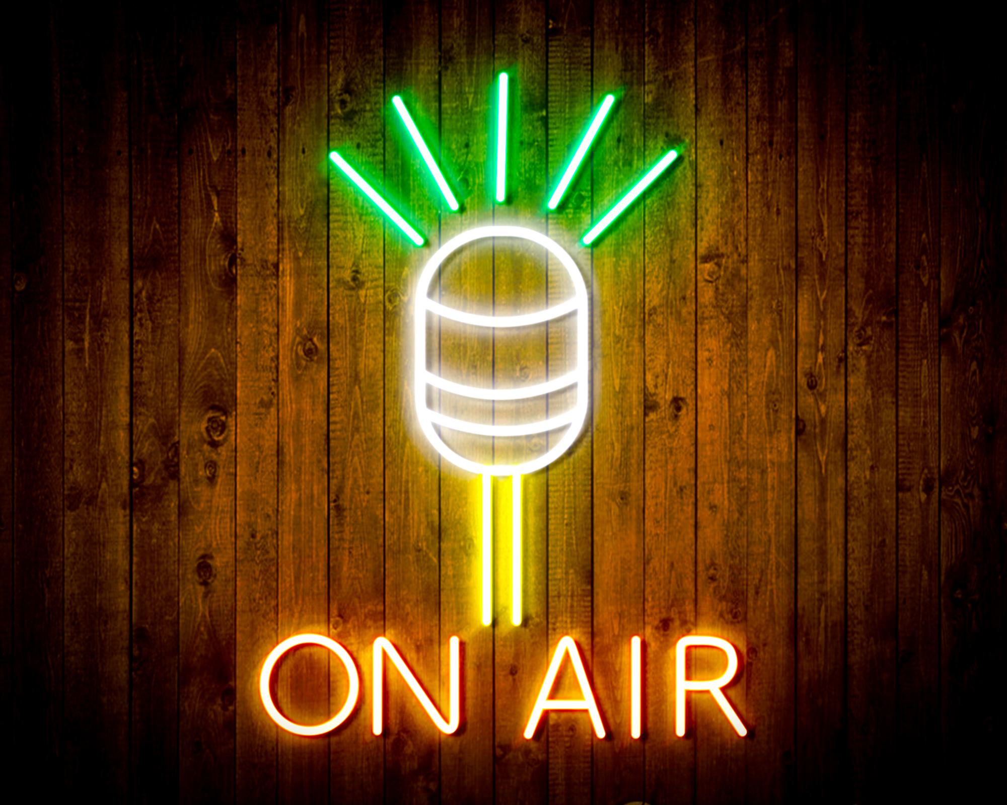 On Air Microphone LED Neon Sign Wall Light